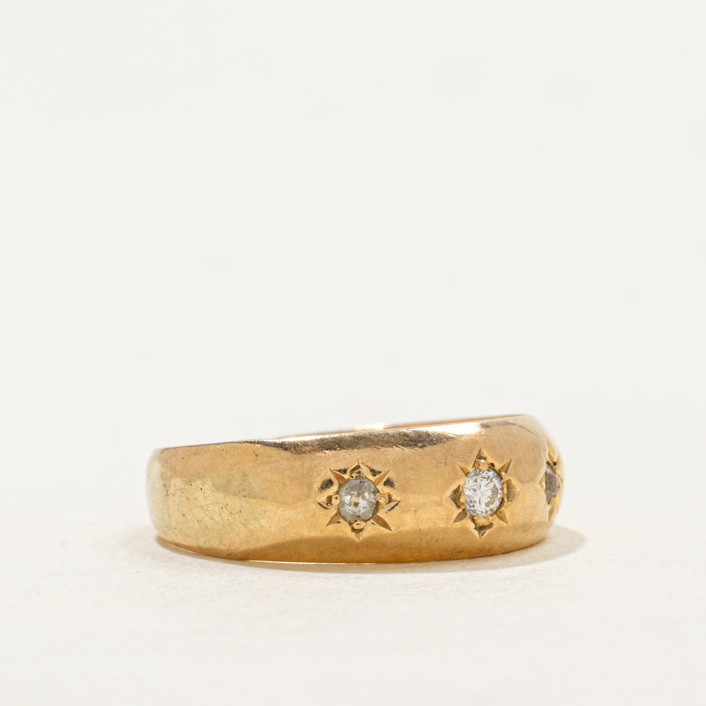 1893 Birmingham Three Stone Old European Cut Diamond Band | 0.06ctw | SZ4.75