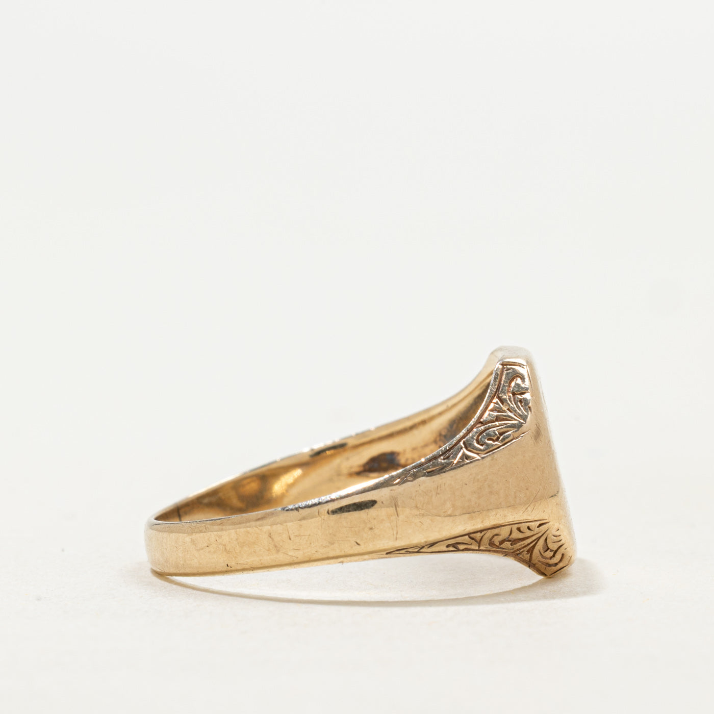 Birmingham 9k Yellow Gold "JC" Initial Signet Ring | SZ 8