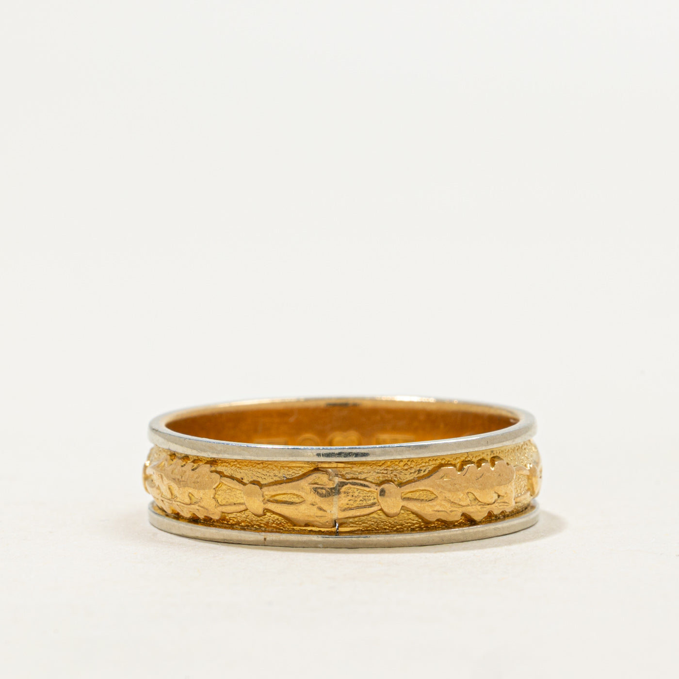 Alliance suédoise bicolore en or 18 carats, 1965 | 5,38 mm | Taille 9