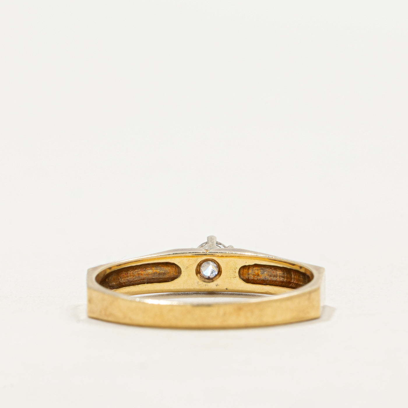 14k Solitaire High Set Diamond Ring | 0.15ct | SZ 7.5