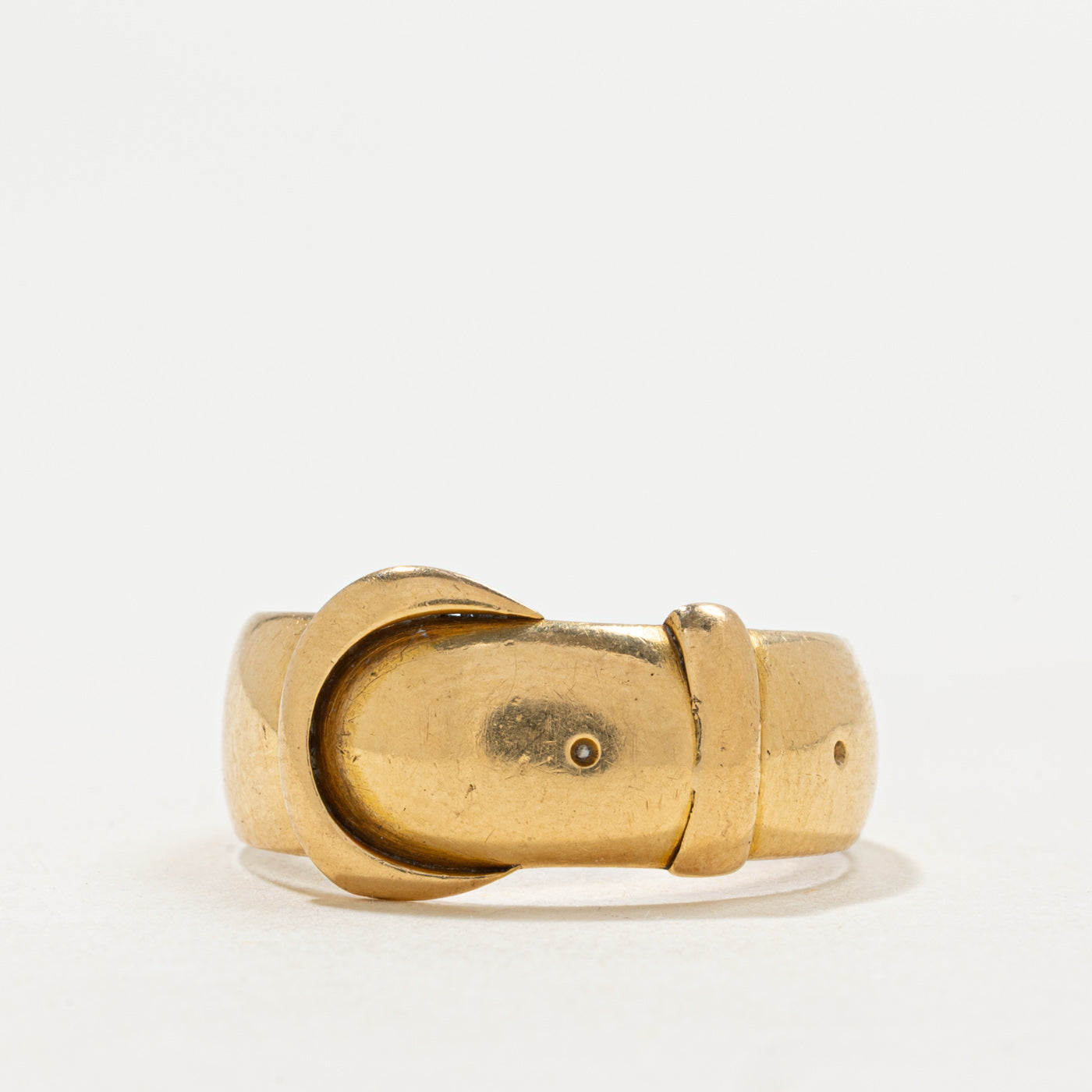 1910 Birmingham 18k Buckle Ring | SZ 7.5