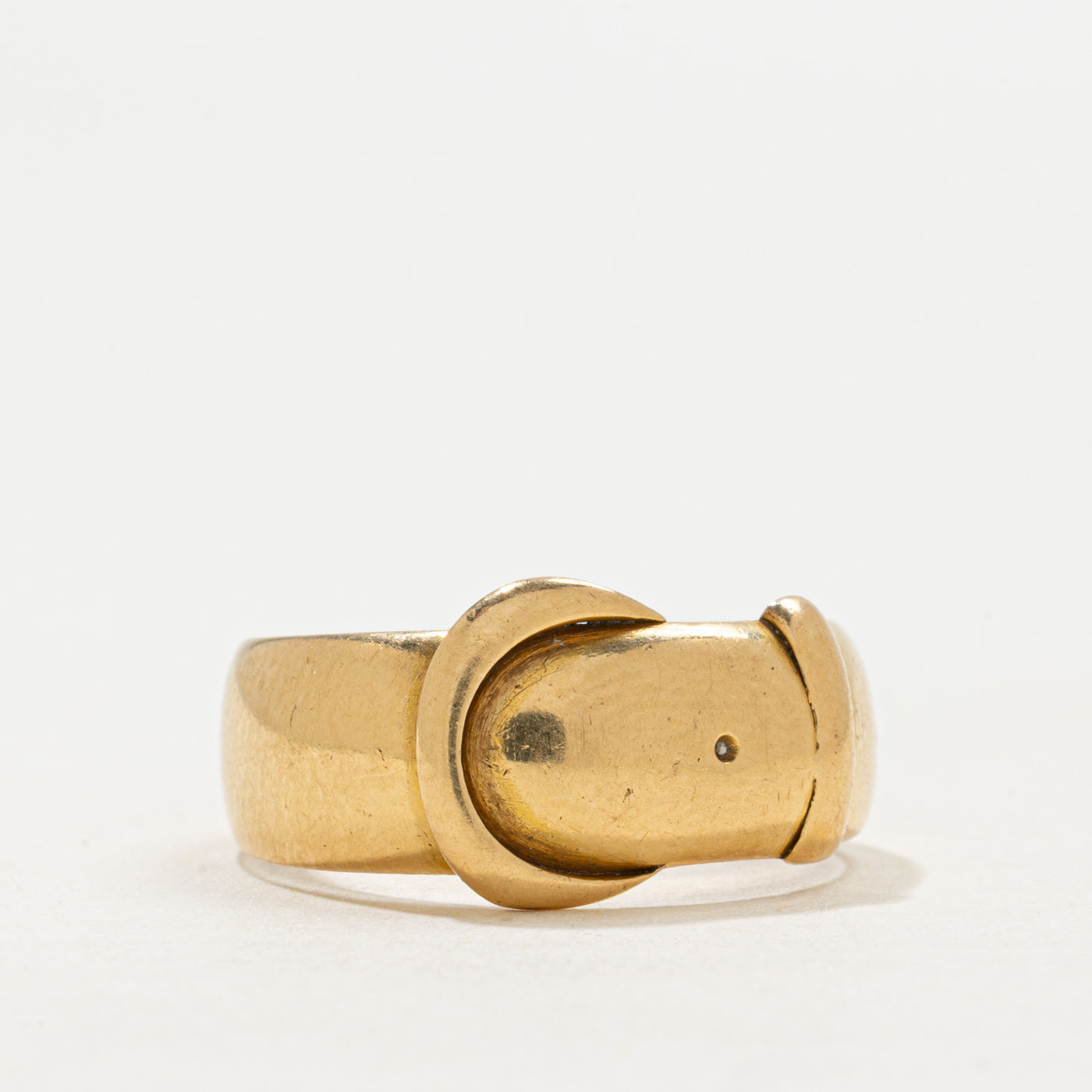 1910 Birmingham 18k Buckle Ring | SZ 7.5
