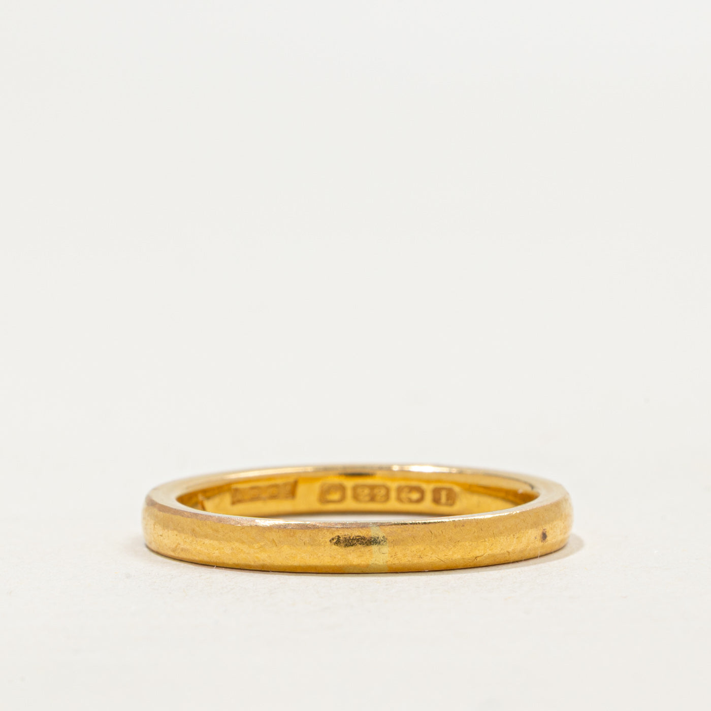 Bague Birmingham 1935 en or jaune 22 carats | 2,54 mm | Taille 8