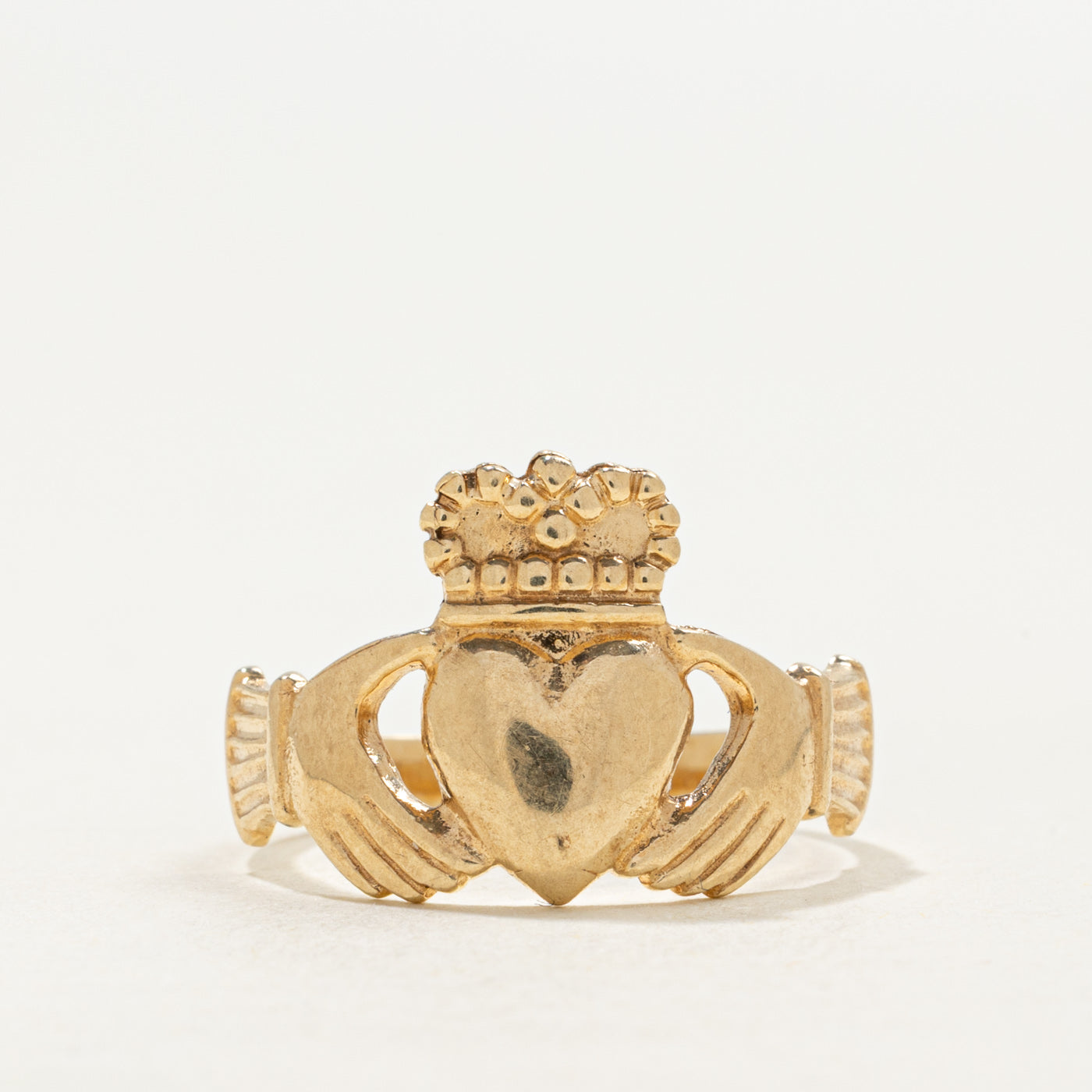 Dublin 10k Yellow Gold Claddagh Ring | SZ 7