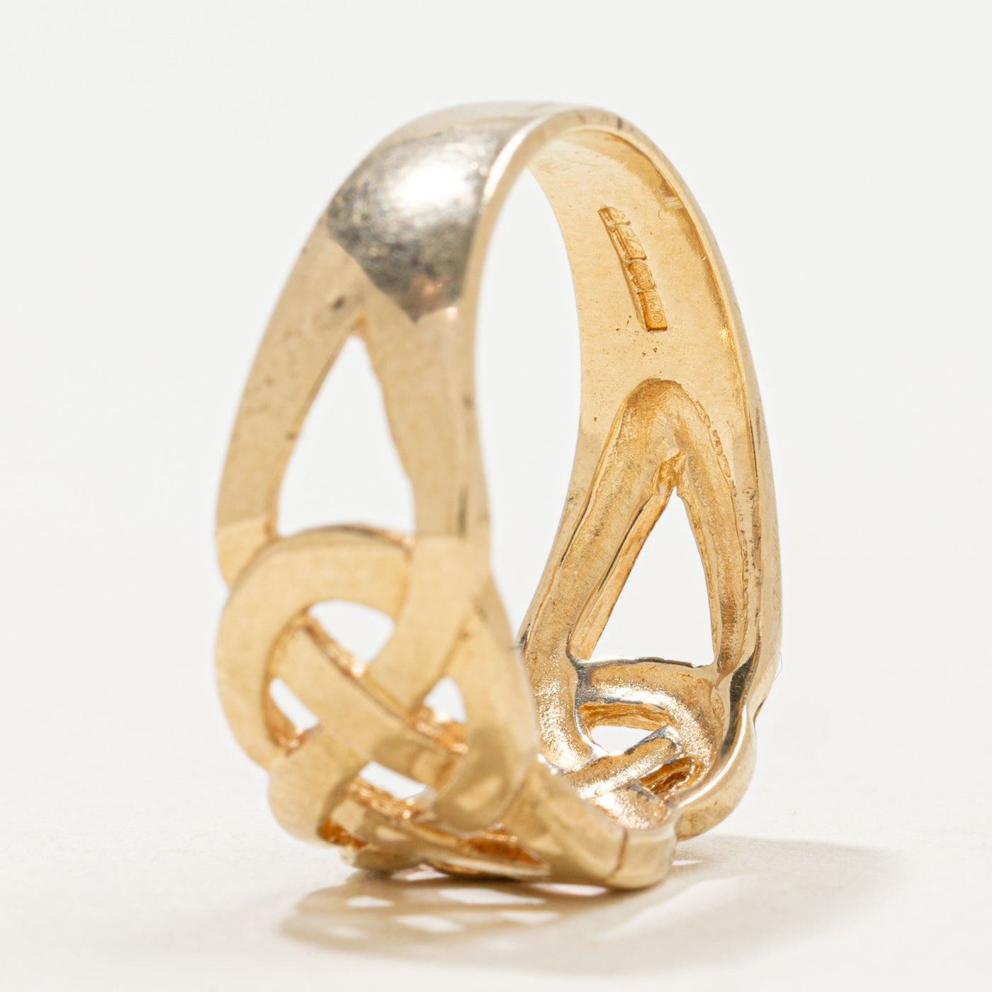 Bague Birmingham 9K à nœud celtique | Taille 8,75