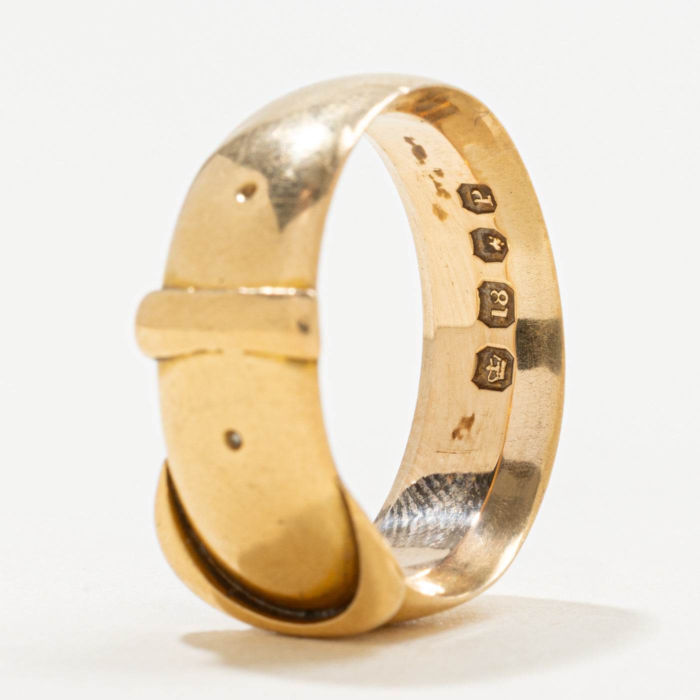 1910 Birmingham 18k Buckle Ring | SZ 7.5