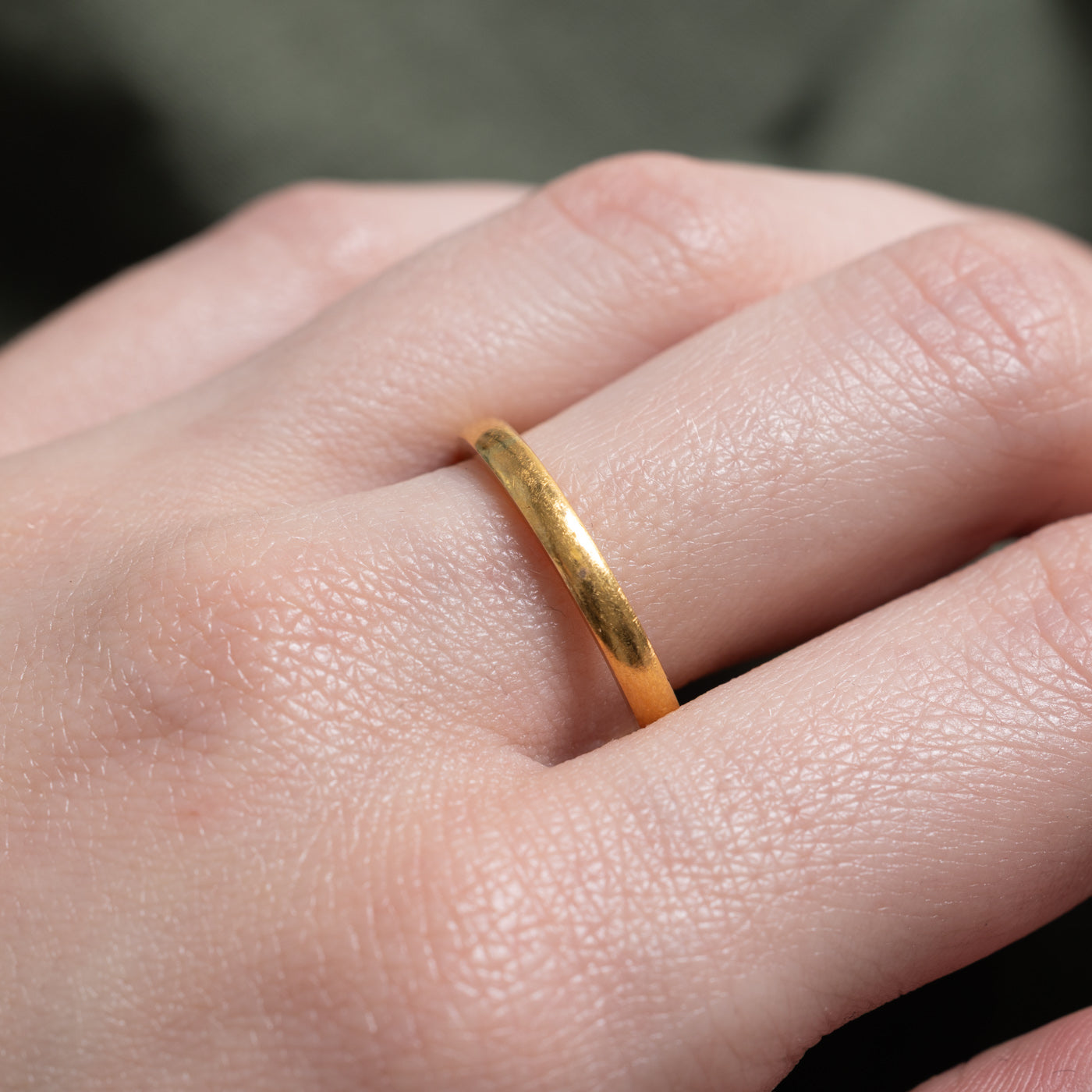 Bague Birmingham 1935 en or jaune 22 carats | 2,54 mm | Taille 8