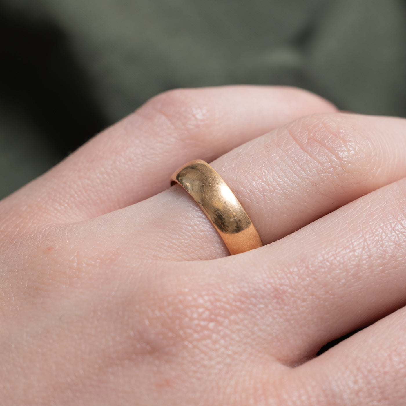 Bague Birmingham 1914 en or rose 18 carats | 5,43 mm | Taille 5,5