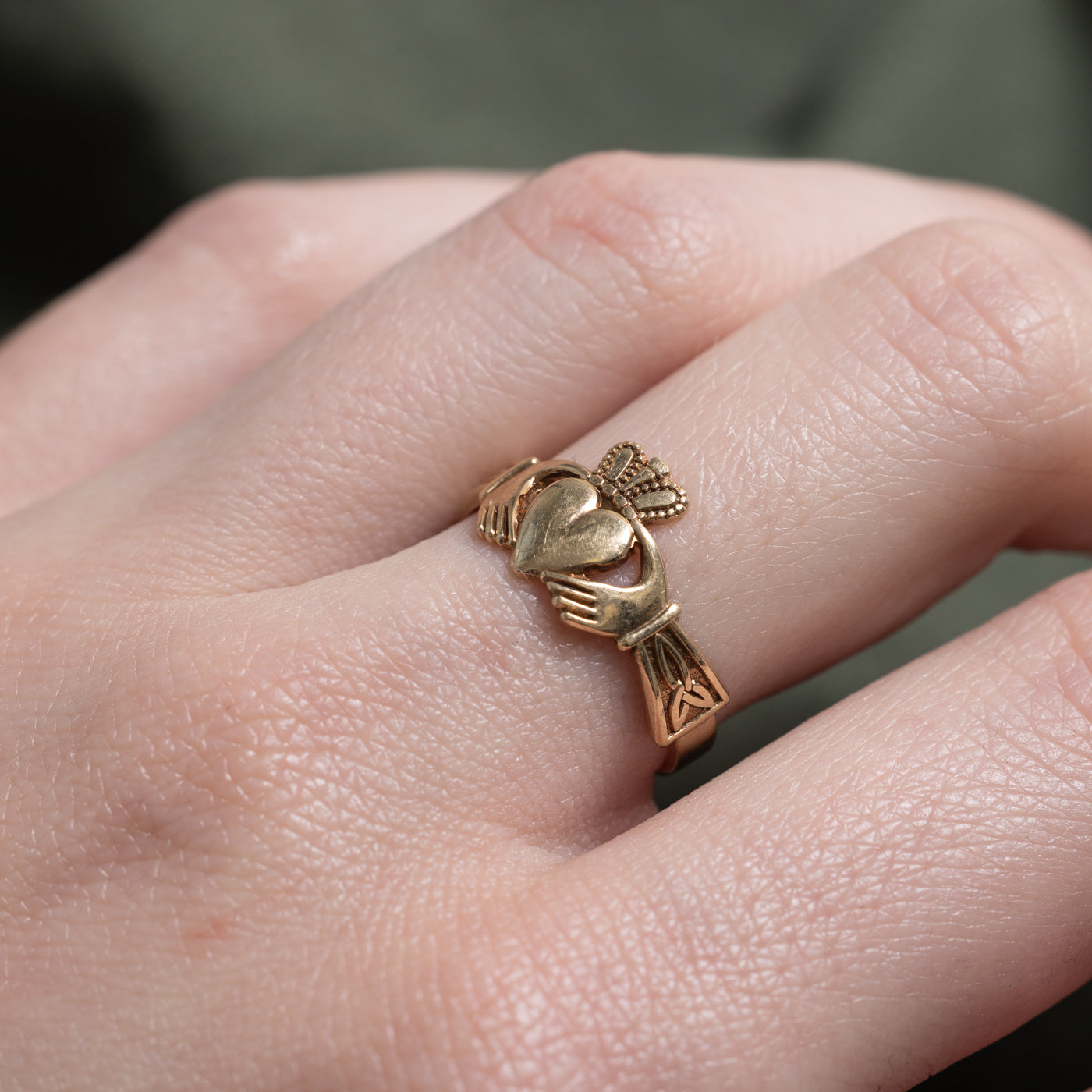 Dublin 10k Yellow Gold Claddagh Ring | SZ 6.5