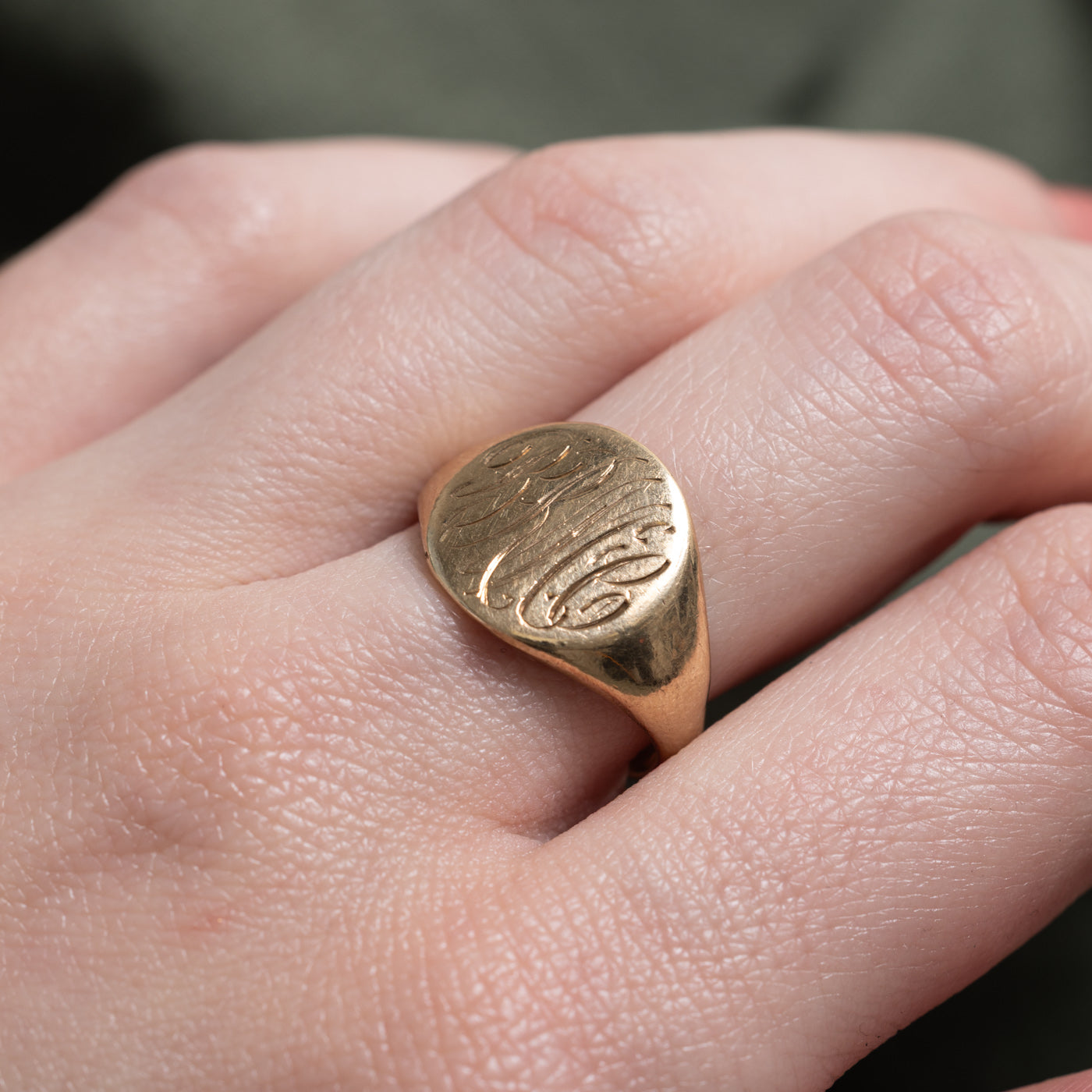 1964 Dublin 9k "BRMcC" Initital Signet Ring | SZ 7.25