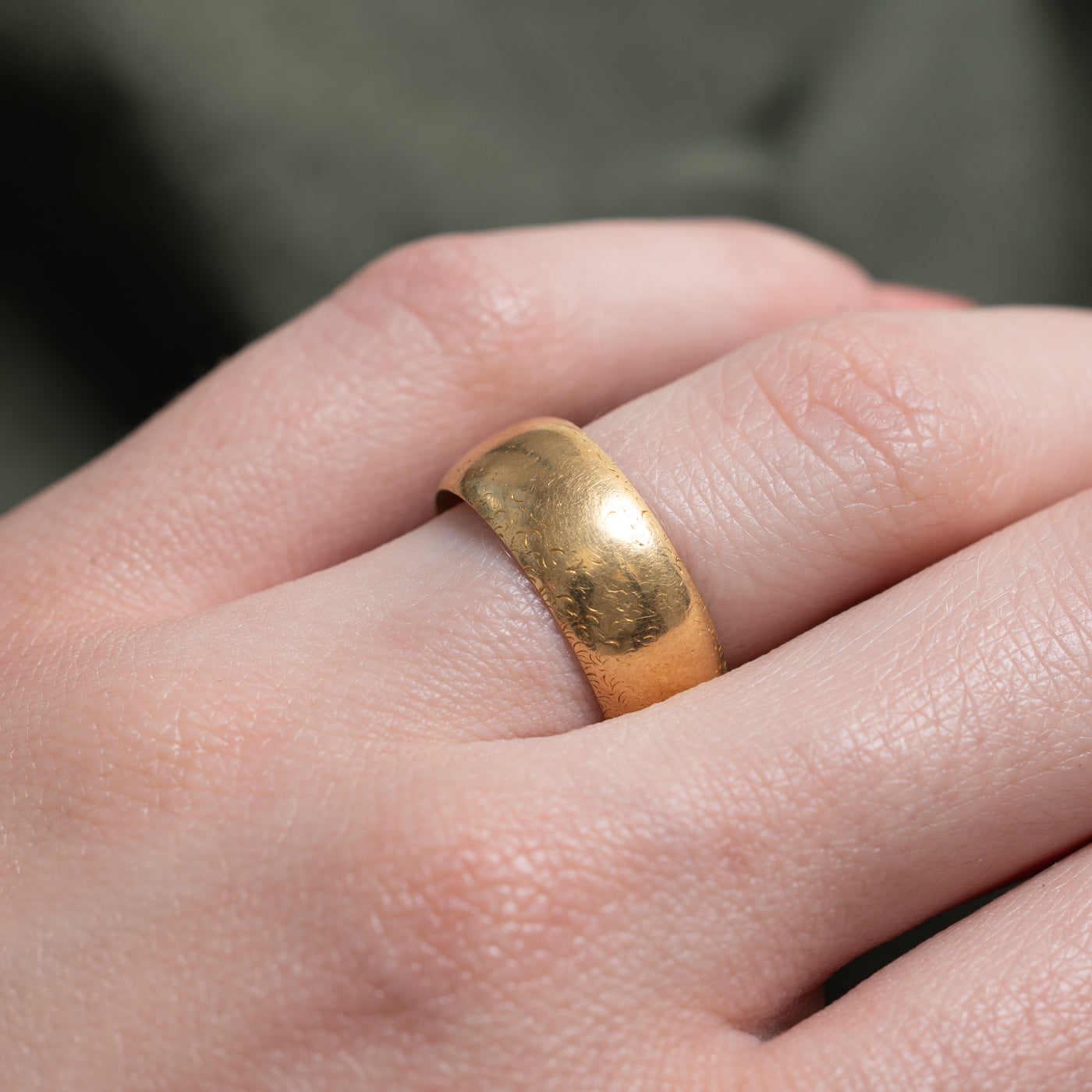 Bague Birmingham 1903 en or jaune 18 carats | 7,72 mm | Taille 6