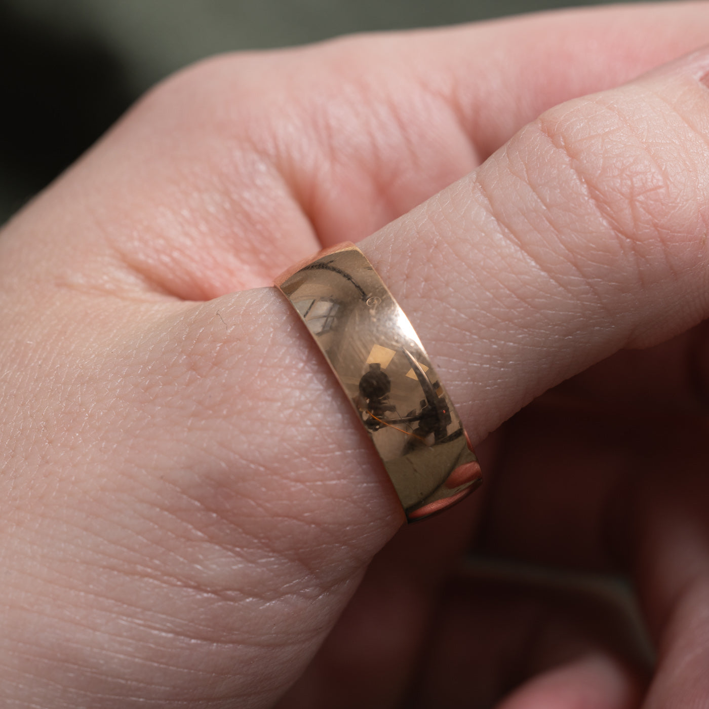 Alliance soviétique en or rose 14 carats poinçonnée, 1973 | 7,01 mm | Taille 11,75