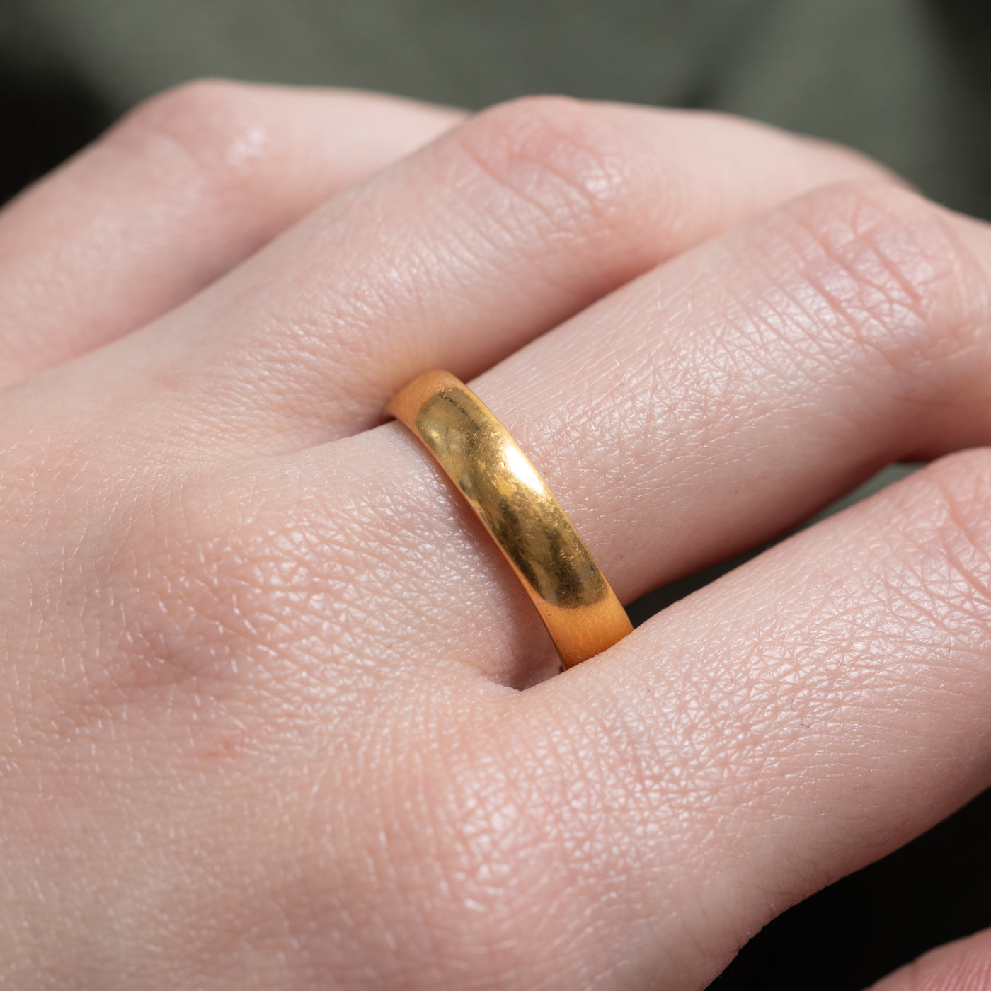 Bague 1882 London en or jaune 22 carats | 5,13 mm | Taille 8,25