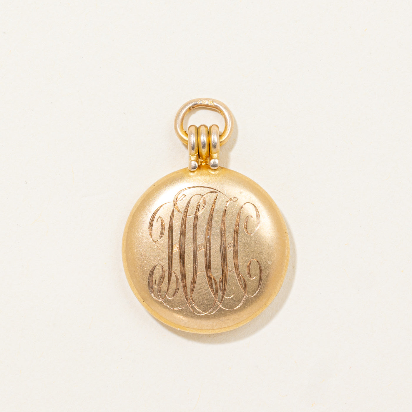 14k Yellow Gold Engraved Locket