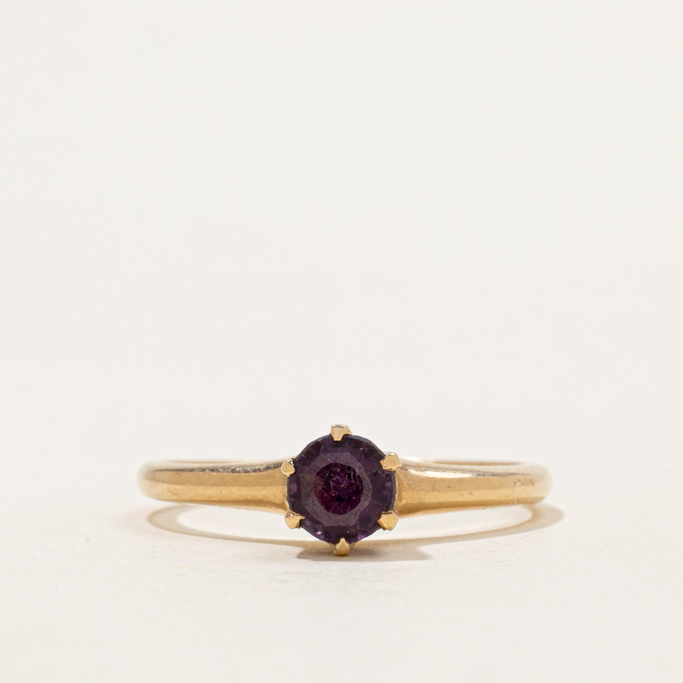 Late Victorian Belcher-Set Glass Doublet Ring | 0.6 ct | SZ 9