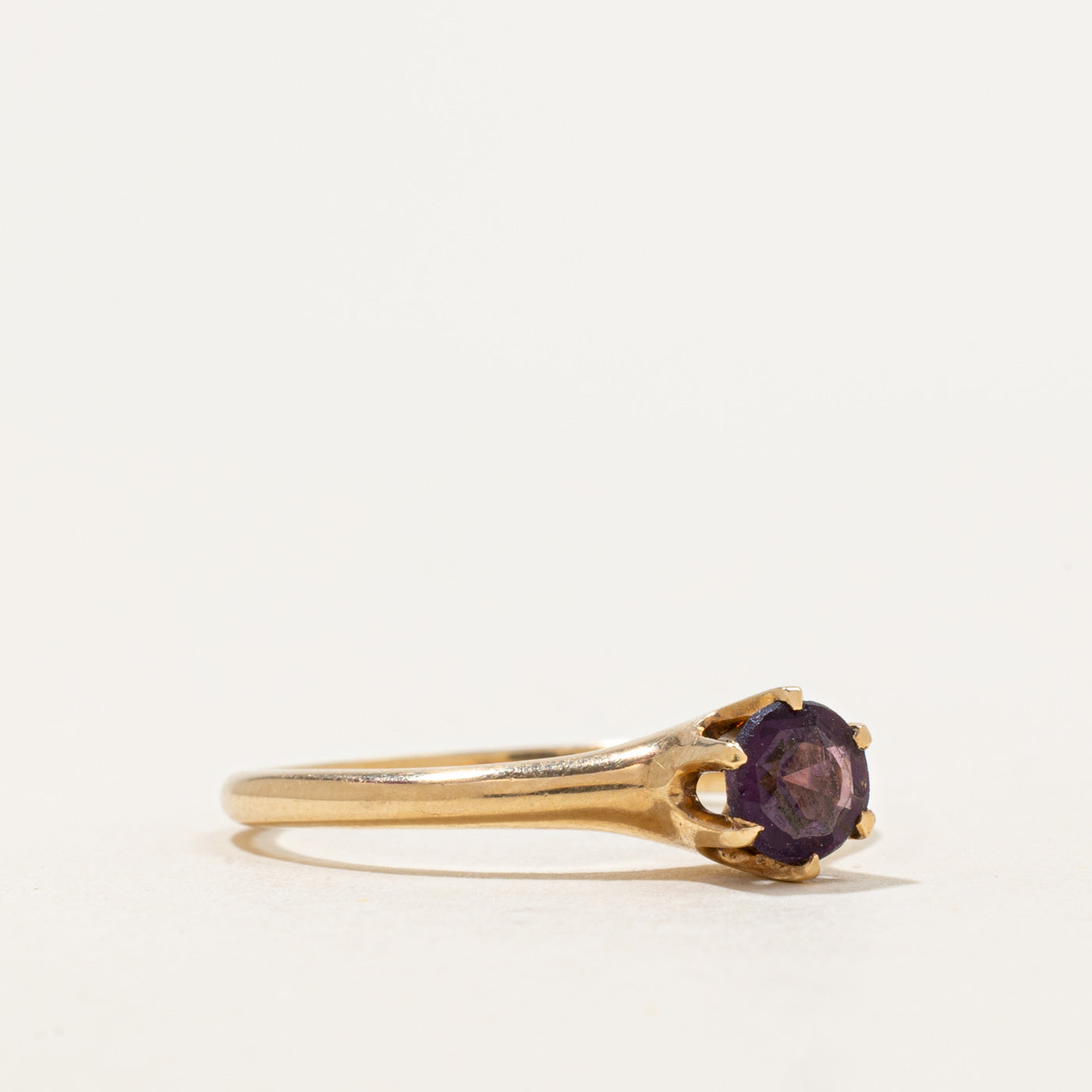 Late Victorian Belcher-Set Glass Doublet Ring | 0.6 ct | SZ 9