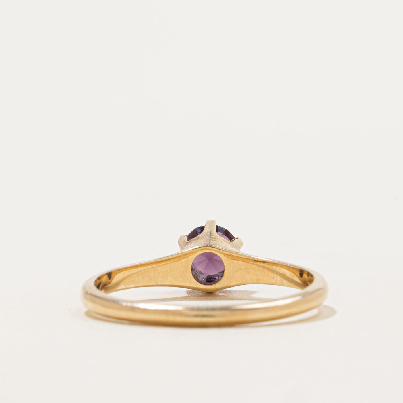 Late Victorian Belcher-Set Glass Doublet Ring | 0.6 ct | SZ 9