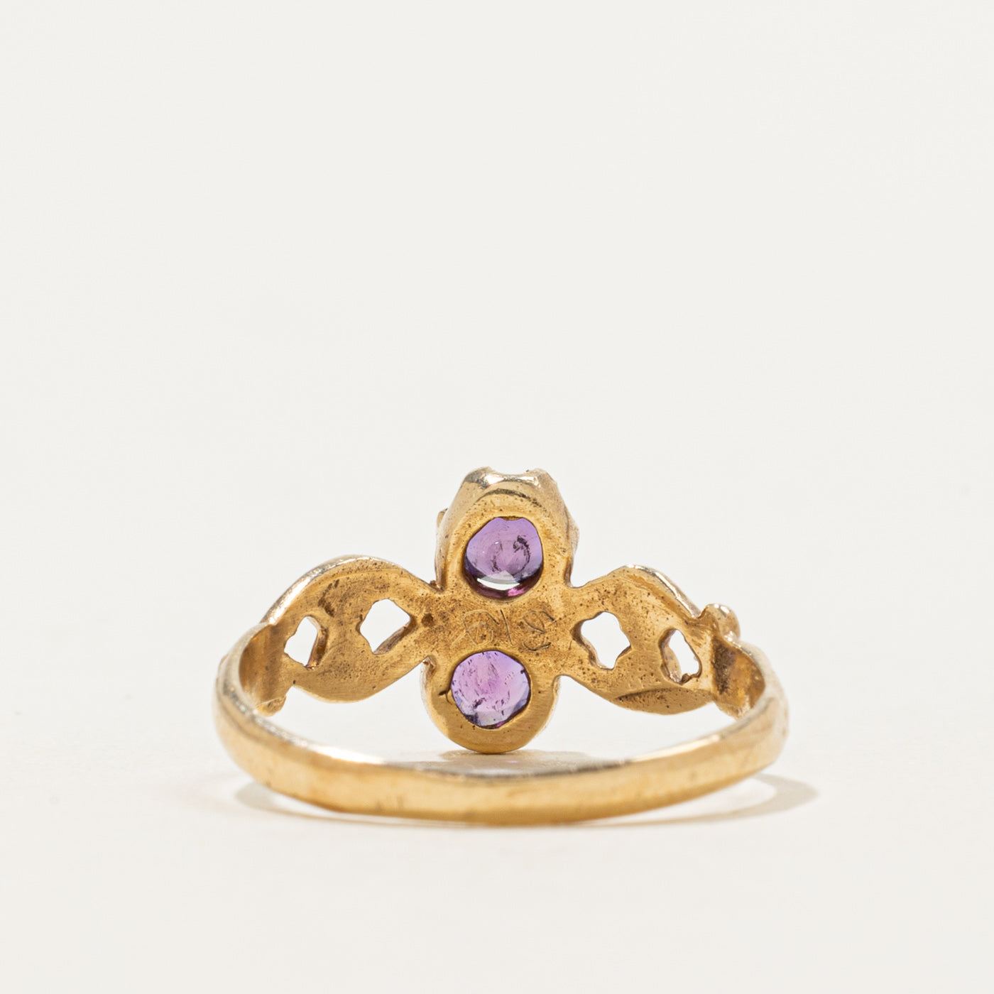 Vintage Amethyst Scrollwork Ring | 0.34 ctw | SZ 6