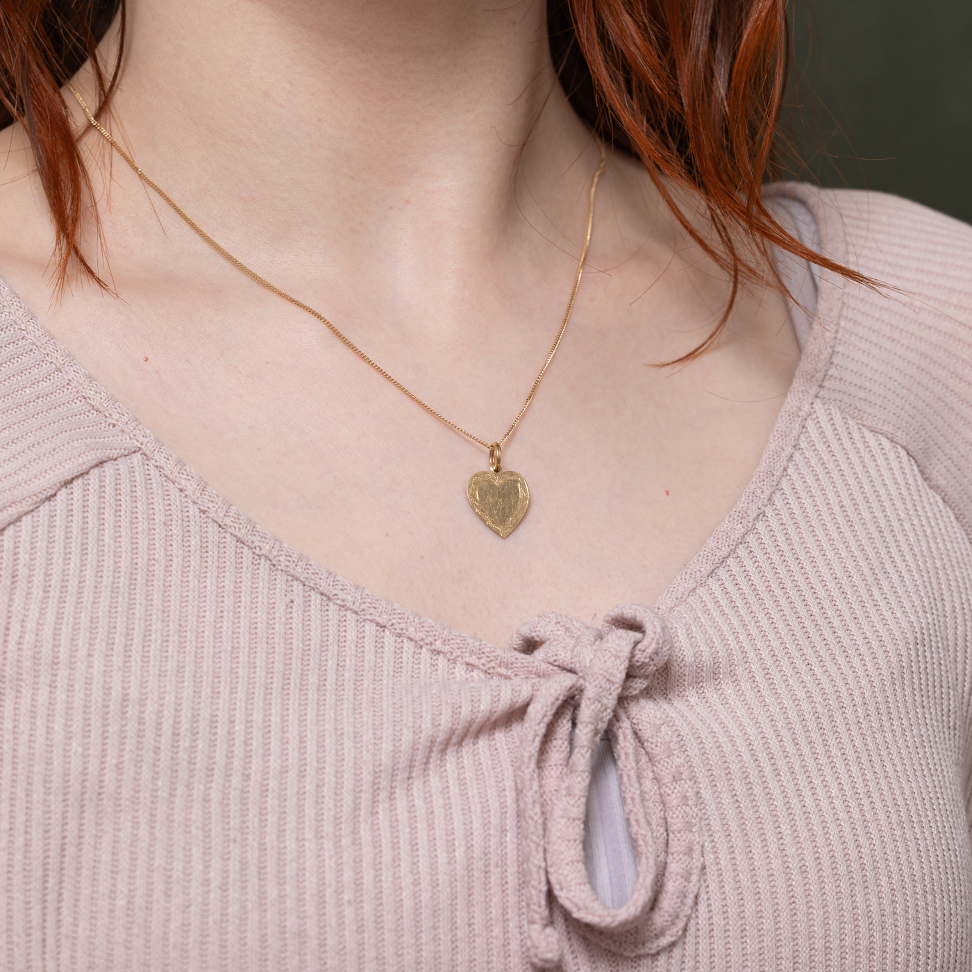 1971 Birmingham Engraved Heart Charm