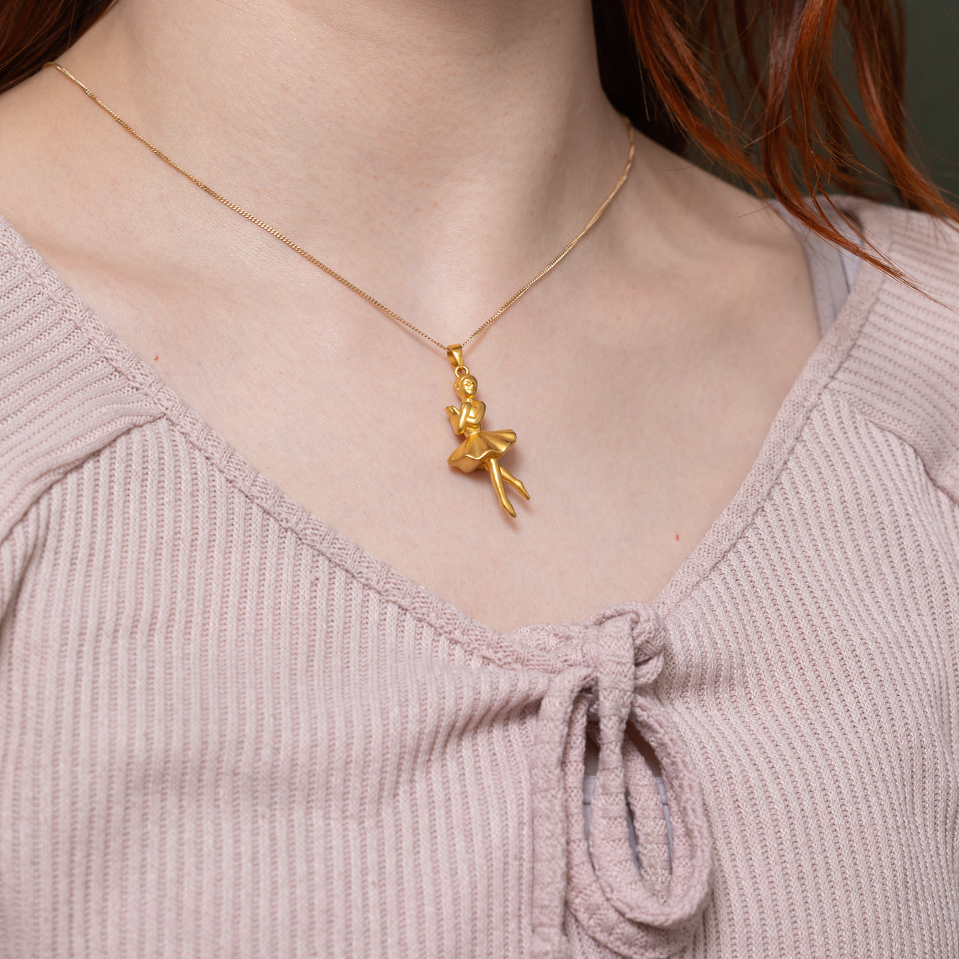 24k Ballerina Pendant