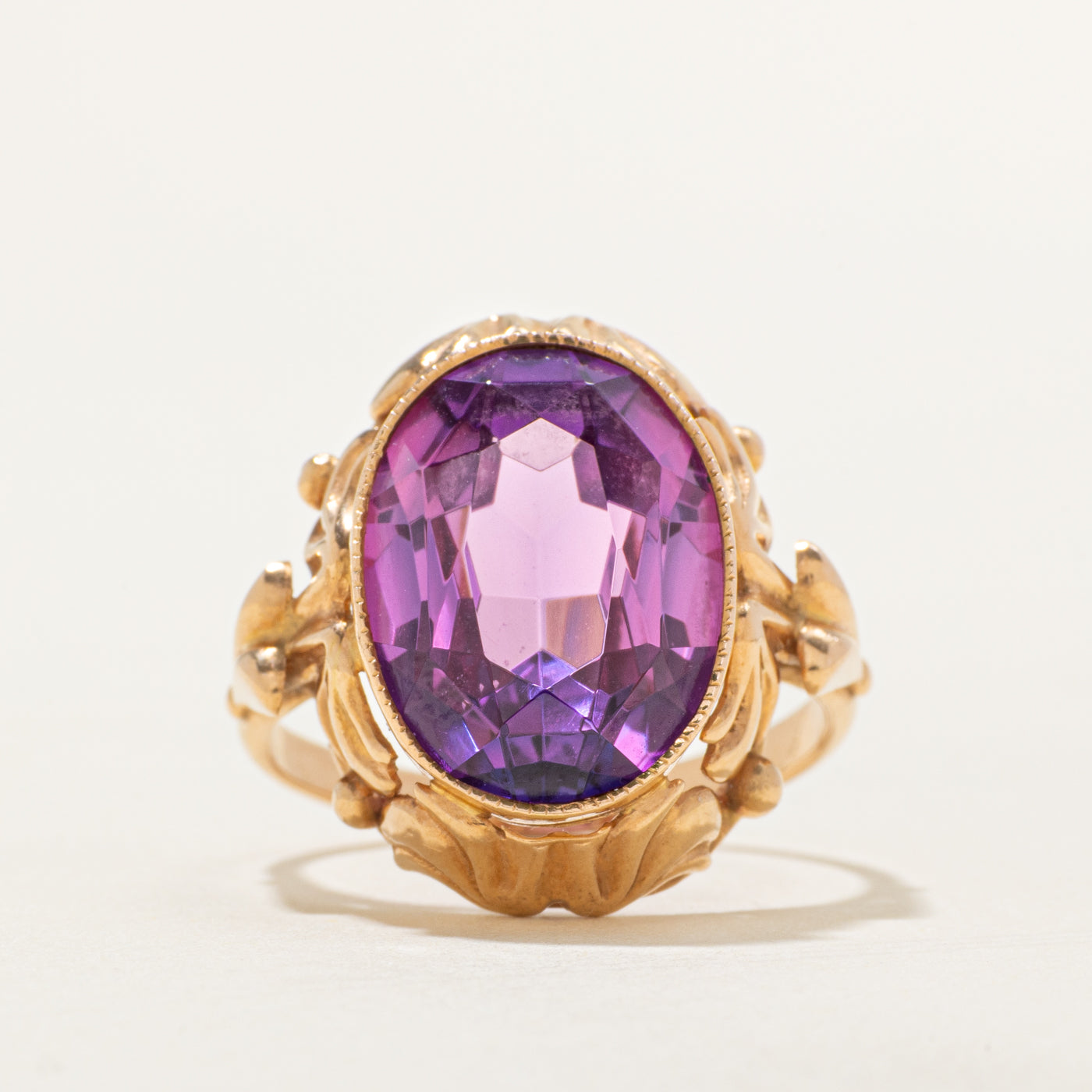 1978 Riga Synthetic Sapphire Art Deco Style Ring | 11.00ct | SZ 8.75 |