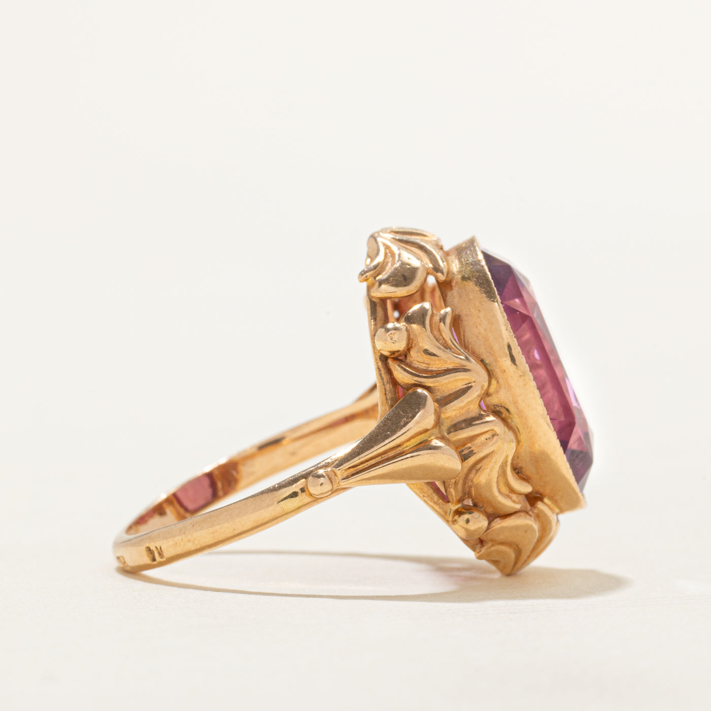 1978 Riga Synthetic Sapphire Art Deco Style Ring | 11.00ct | SZ 8.75 |