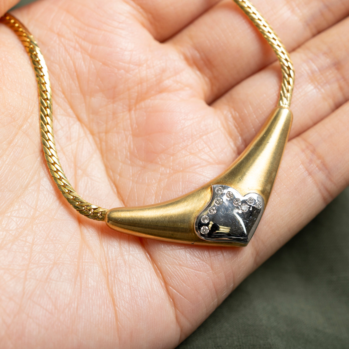 18k Diamond Accented Geometric Necklace | 0.23ctw | 18.5"