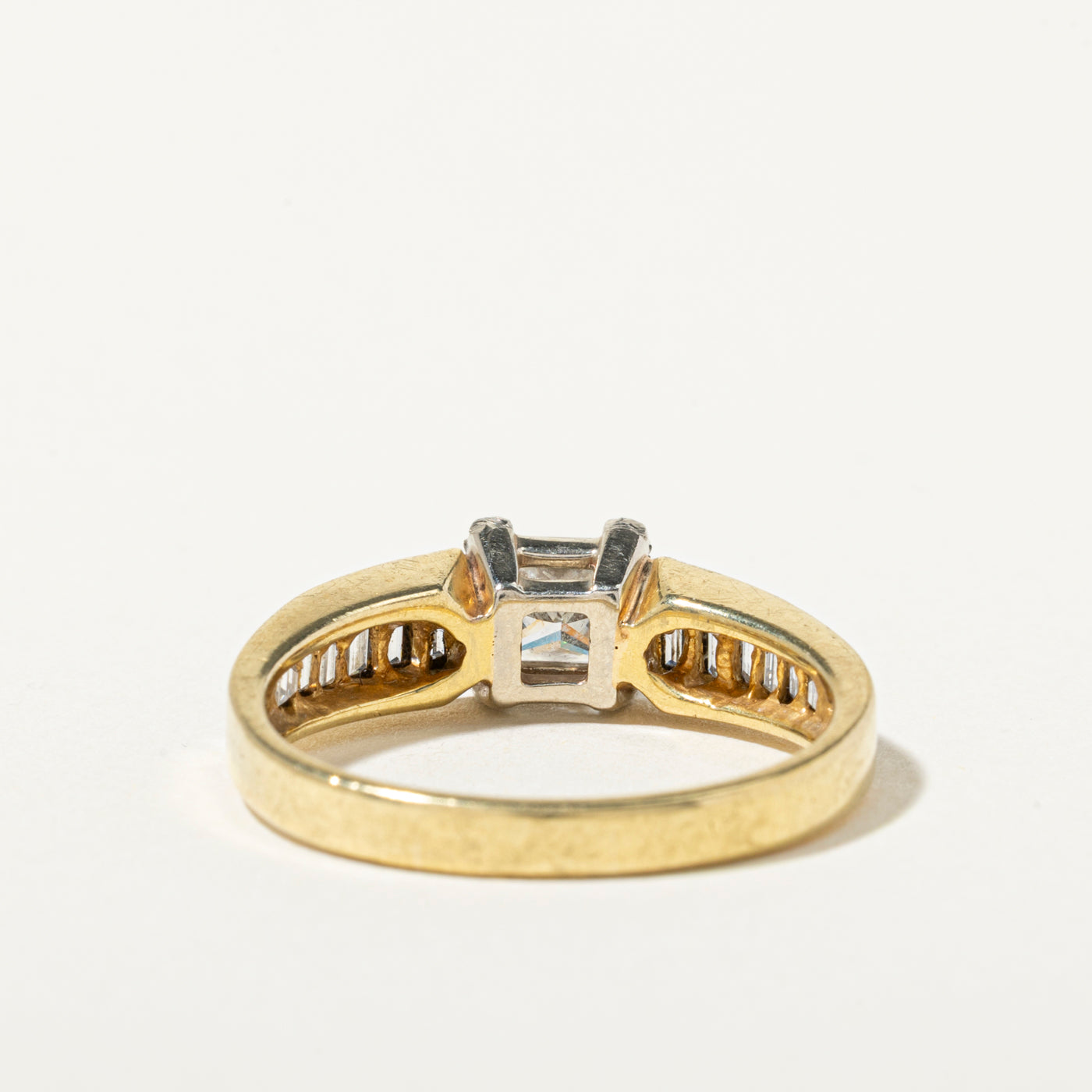 18k Princess Cut Diamond Accented Ring | 0.71ct VS1 G/H, 0.60ctw | SZ 10