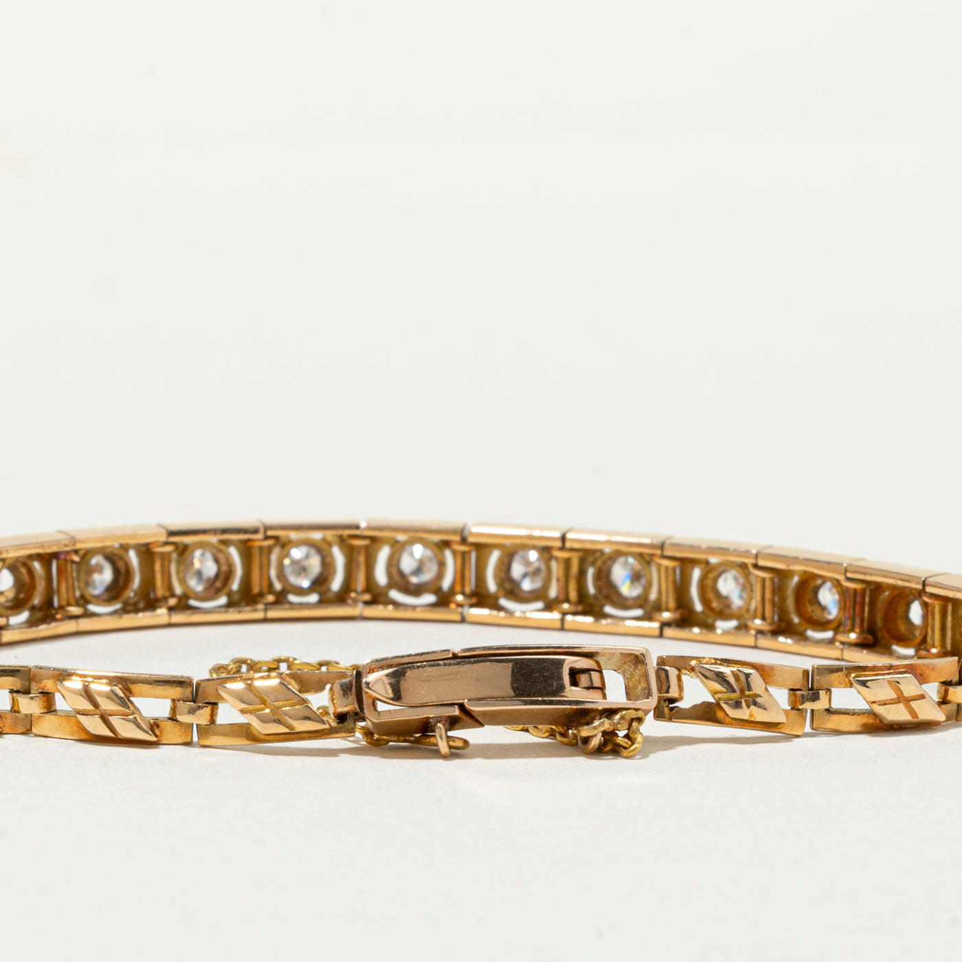 18K Diamond Square Link Tennis Bracelet | 1.51ctw VS2/SI1 G/H