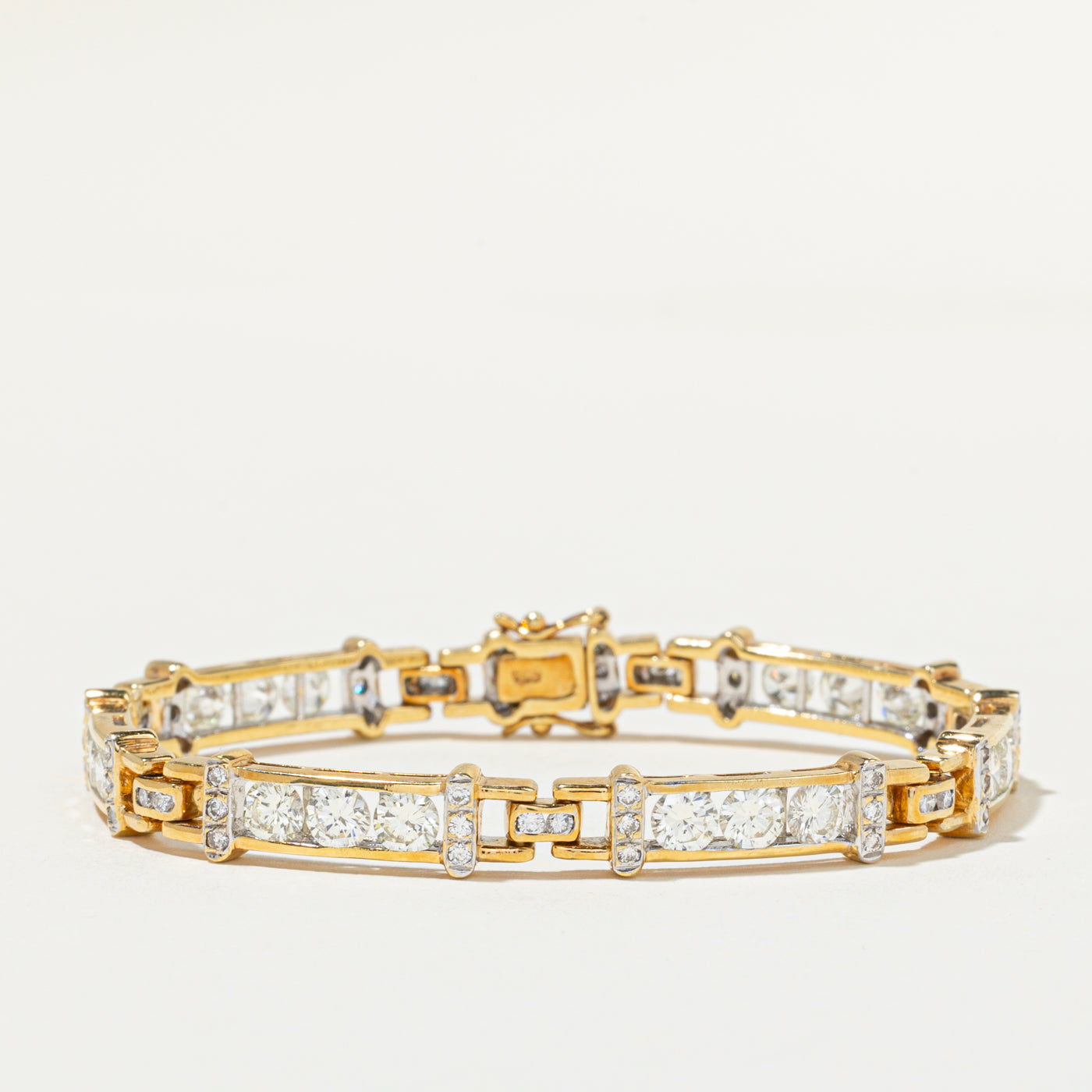 18k Channel Set Diamond Tennis Bracelet | 3.60ctw