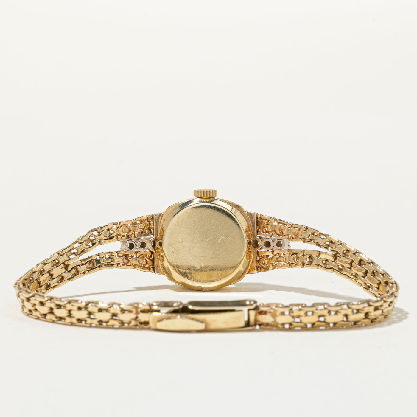 'Longines' Swiss 14k Diamond Accented Watch | 0.16ctw
