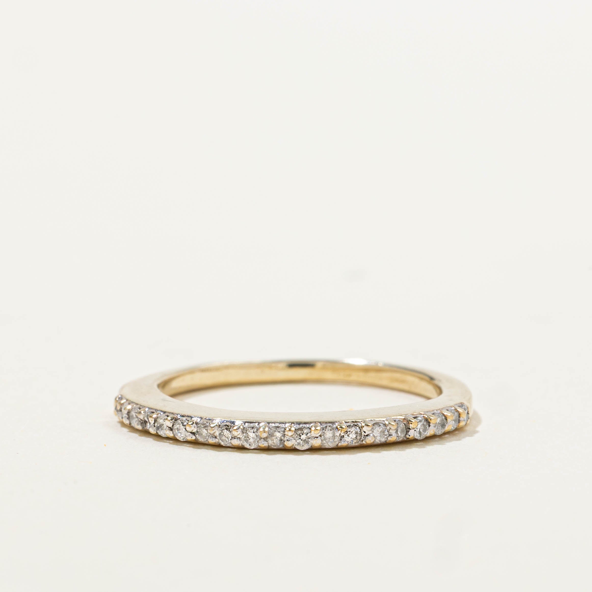 10k Semi Eternity Pavé Set Diamond Band | SZ 5.25