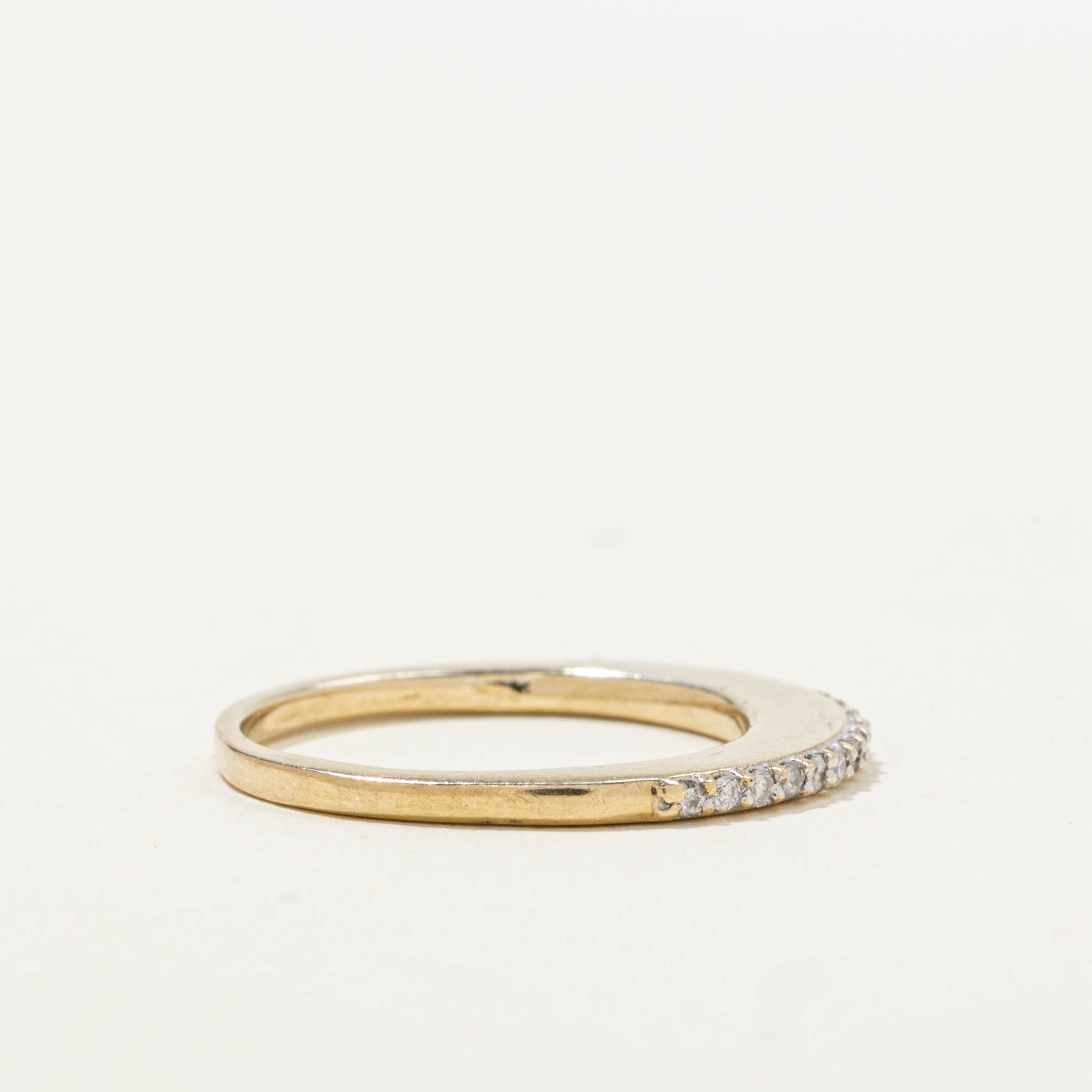 10k Semi Eternity Pavé Set Diamond Band | SZ 5.25