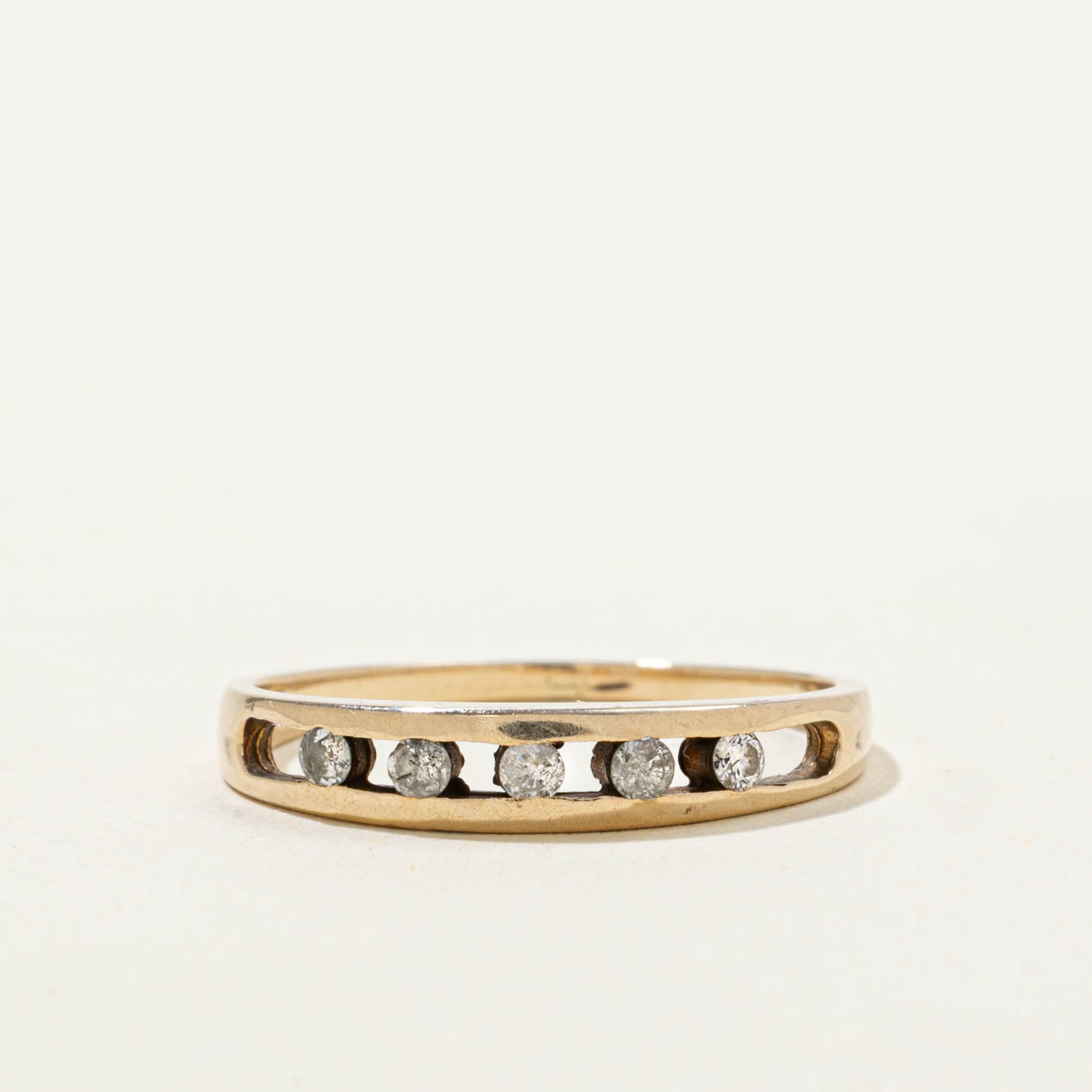 10k Open Channel Set Diamond Band | SZ 5.25