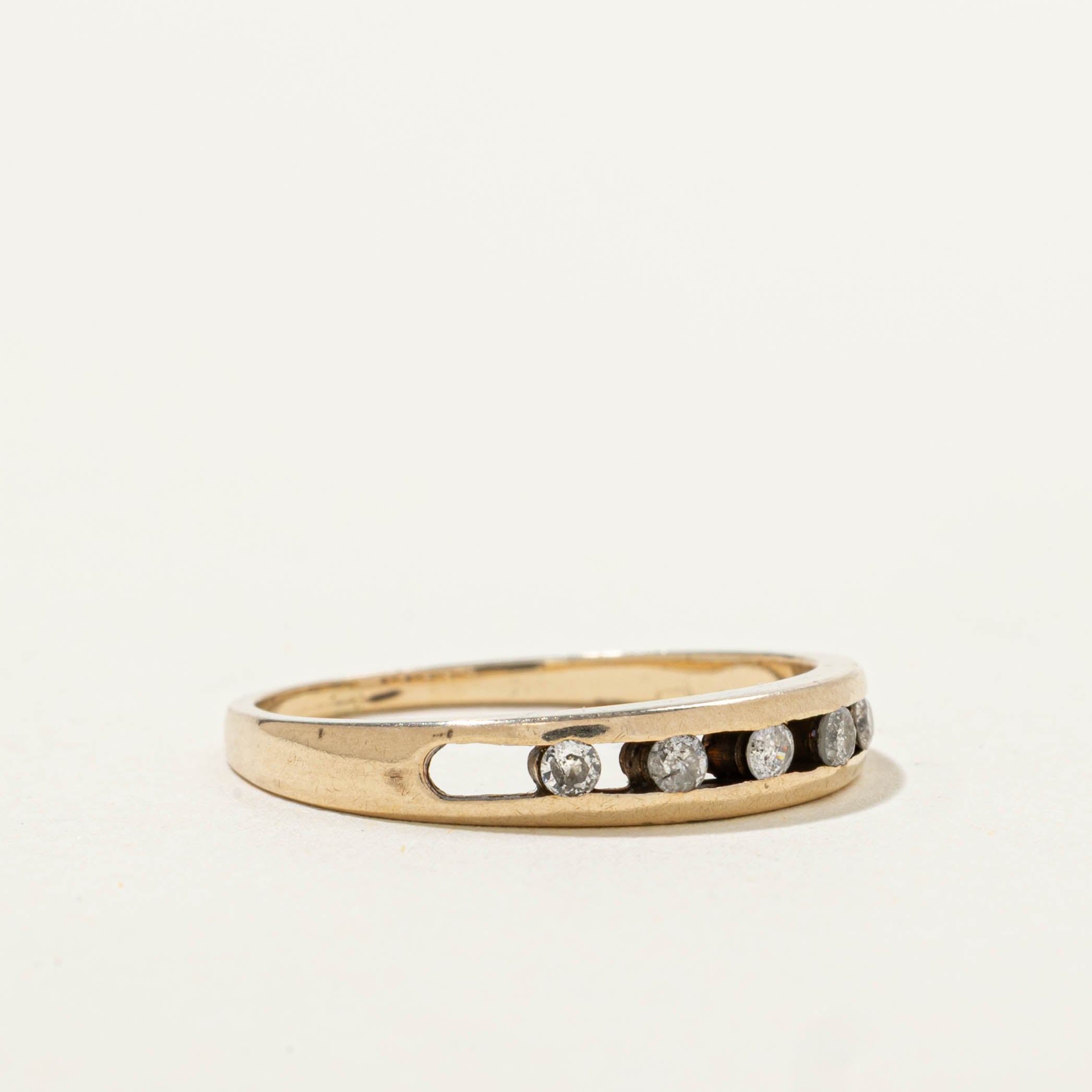 10k Open Channel Set Diamond Band | SZ 5.25