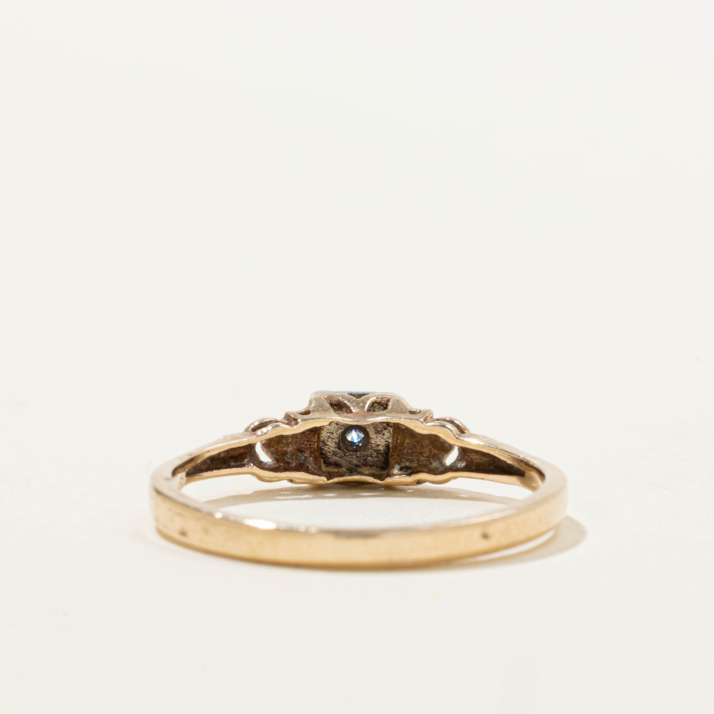 10k Illusion Set Diamond Textured Ring | SZ 8.25