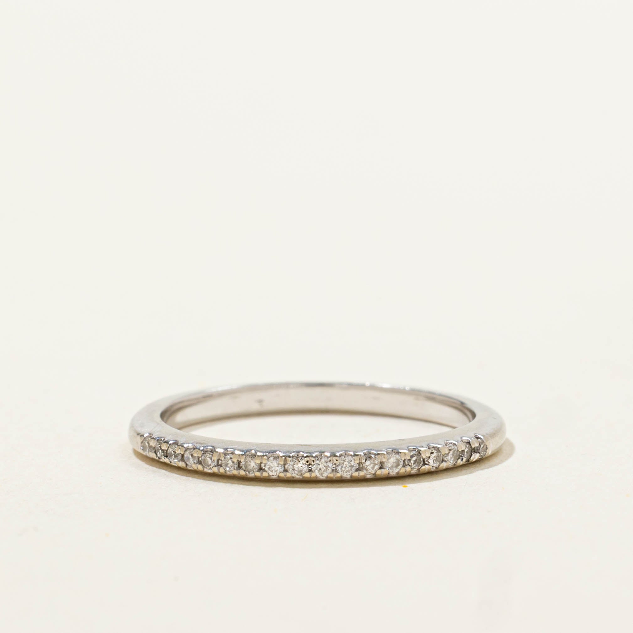 10k Semi Eternity Diamond Thin Band | SZ 4.25