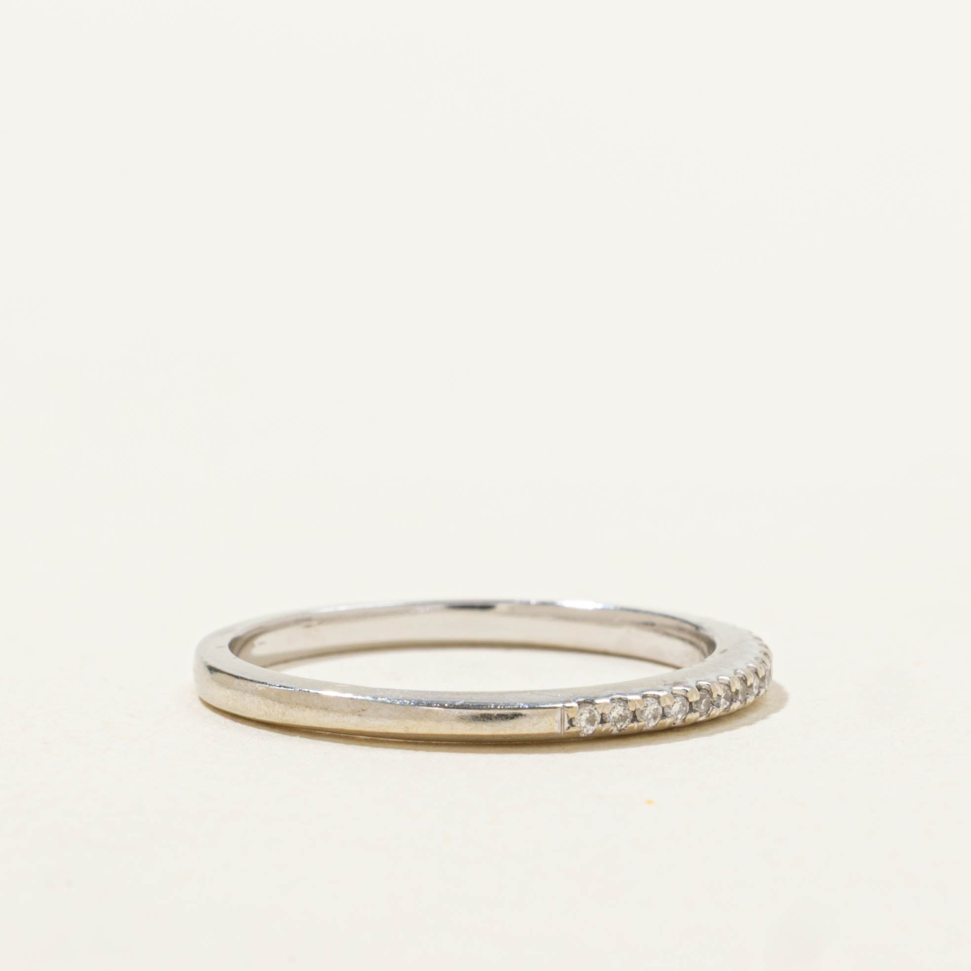 10k Semi Eternity Diamond Thin Band | SZ 4.25