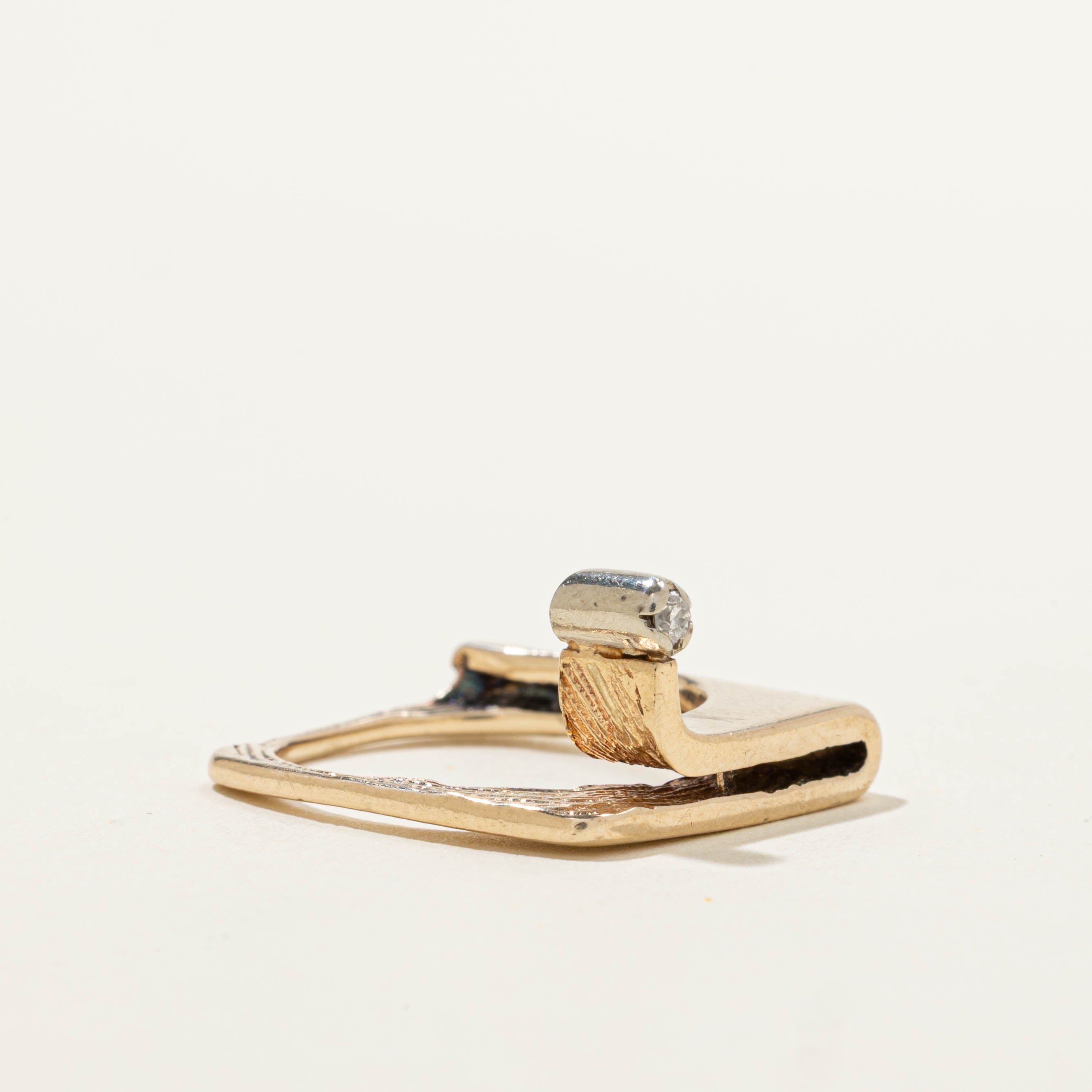 9k Diamond Abstract Ring | SZ 6
