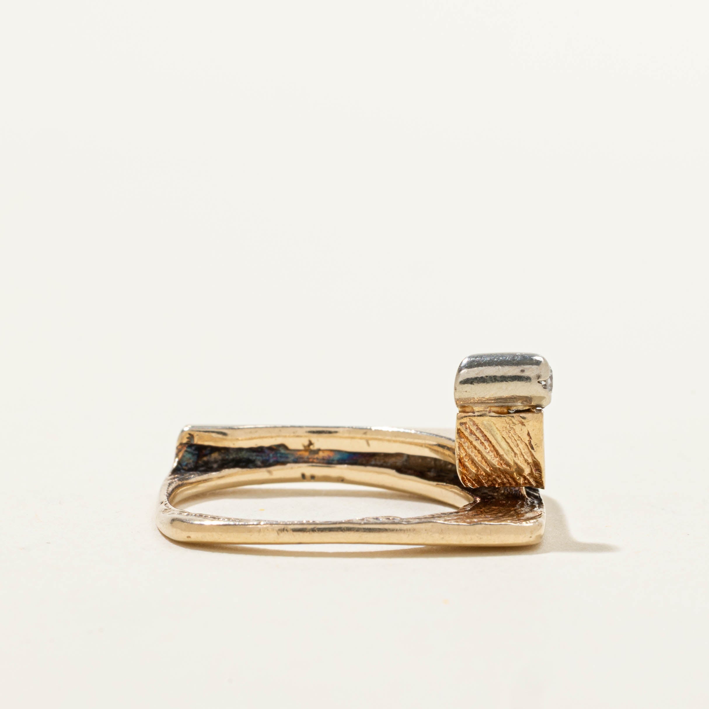9k Diamond Abstract Ring | SZ 6