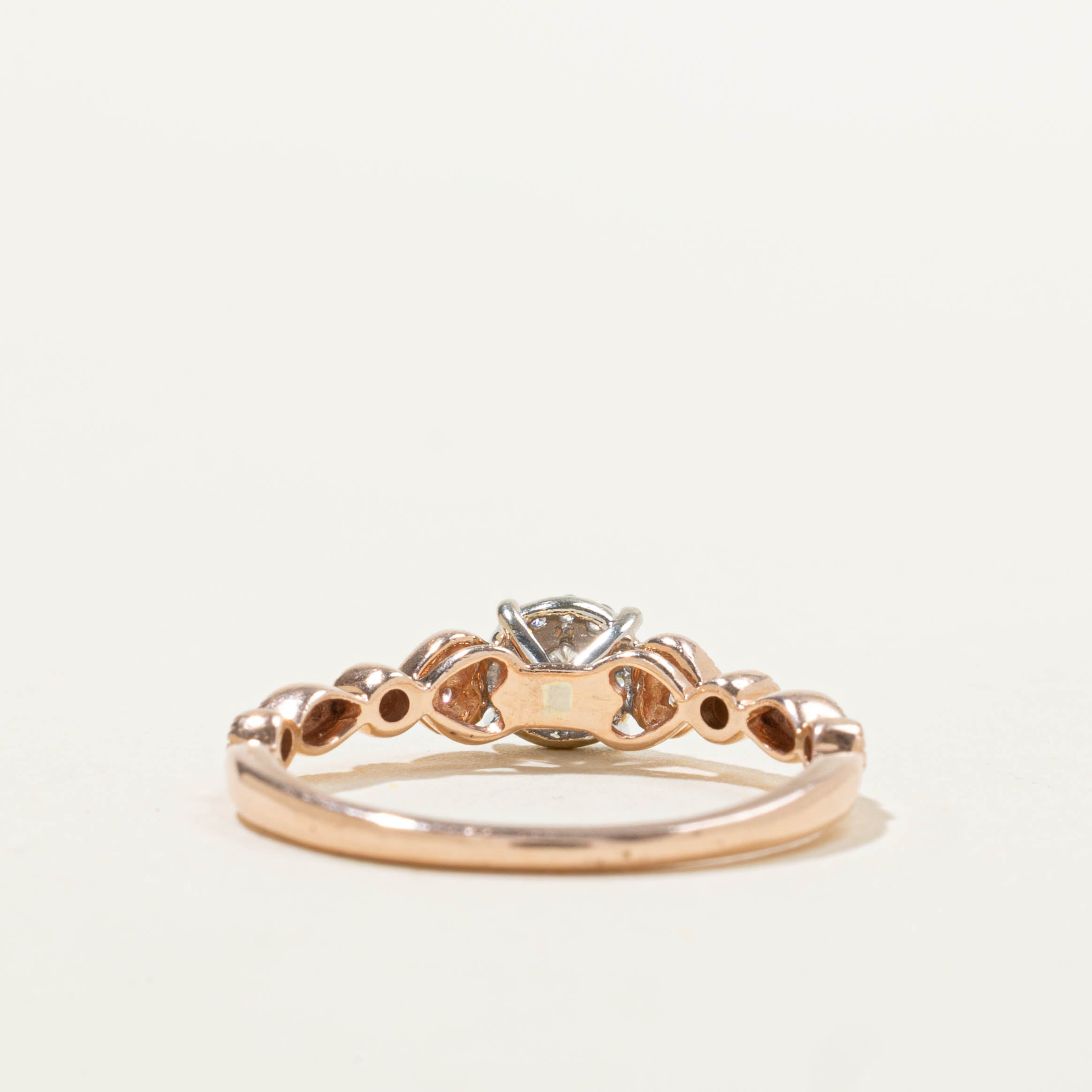 10k Illusion Set Diamond Halo Heart Accented Ring | SZ 8.5