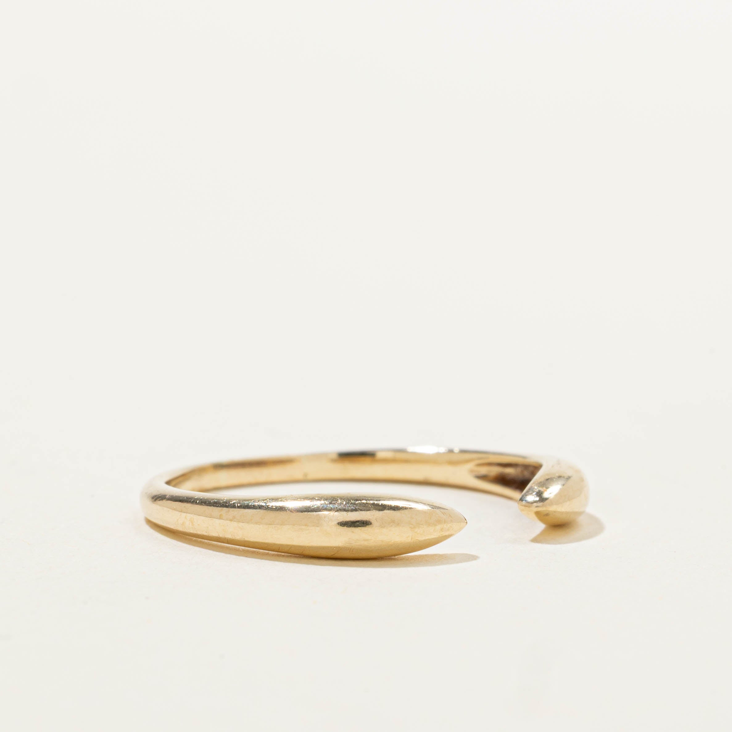 14k Pointed Edge Open Band | SZ 8.75