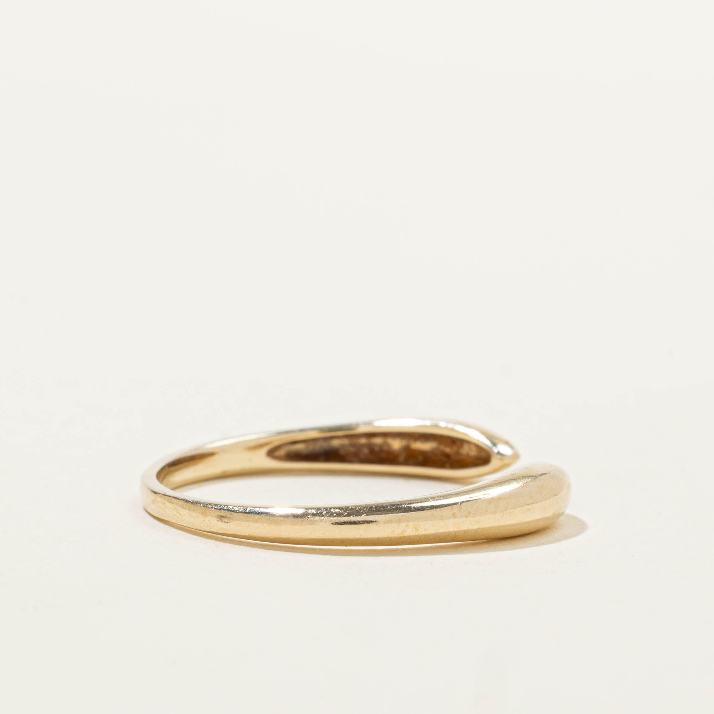 14k Pointed Edge Open Band | SZ 8.75