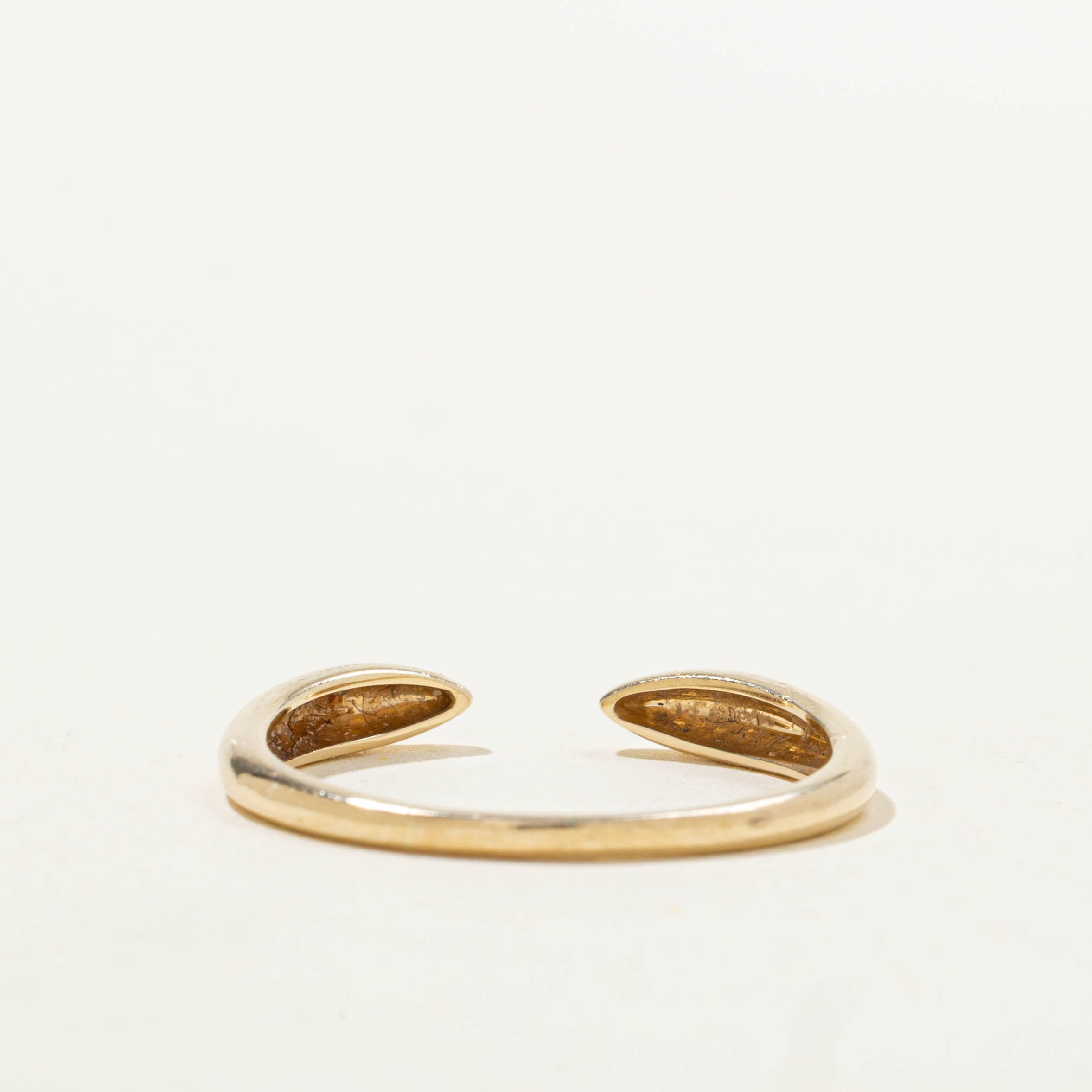 14k Pointed Edge Open Band | SZ 8.75