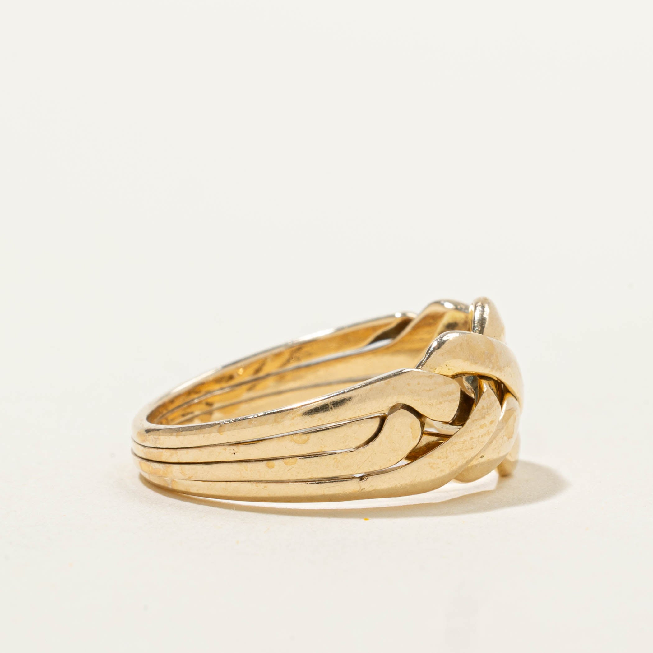 14k Yellow Gold Puzzle Ring | SZ 5.75