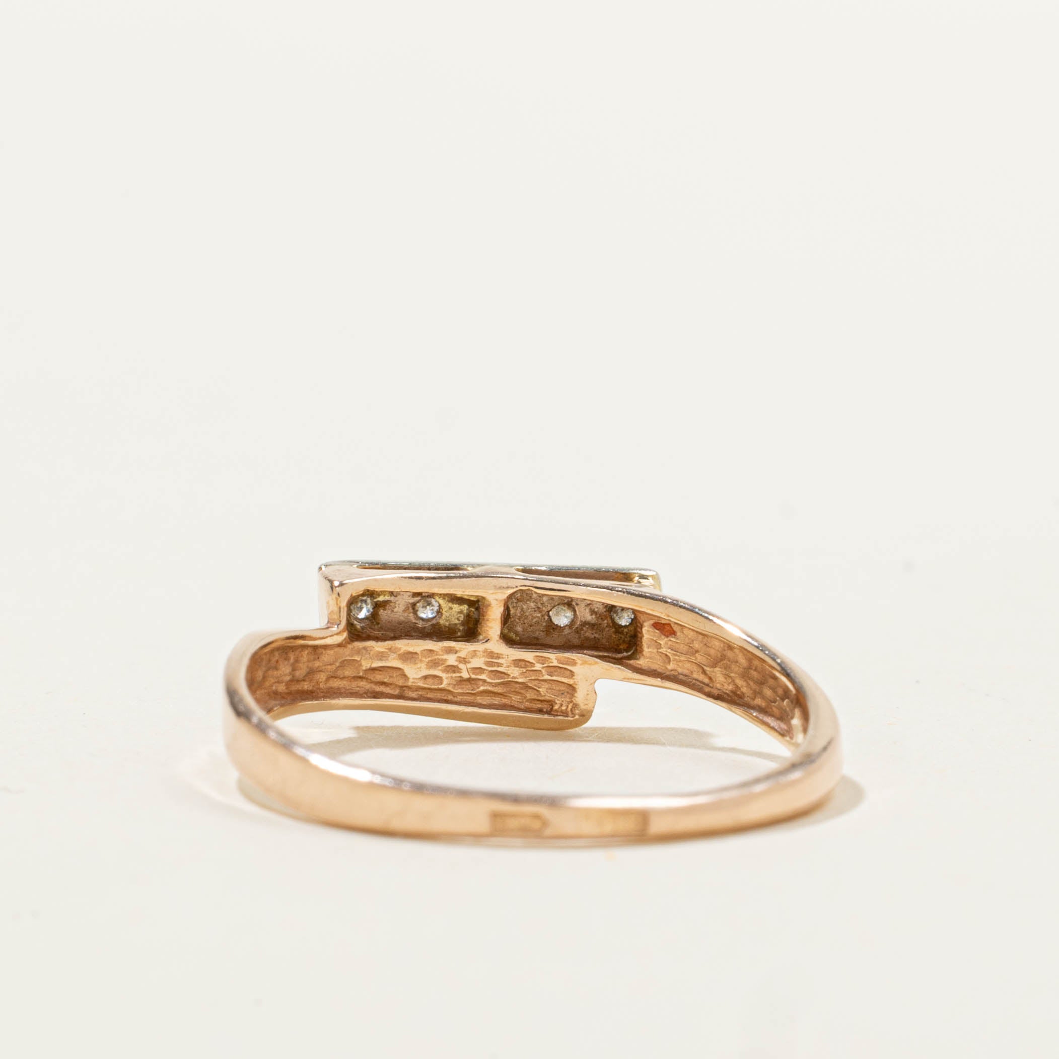 14k Five Stone Diamond Abstract Band | 0.03ctw | SZ 6.75
