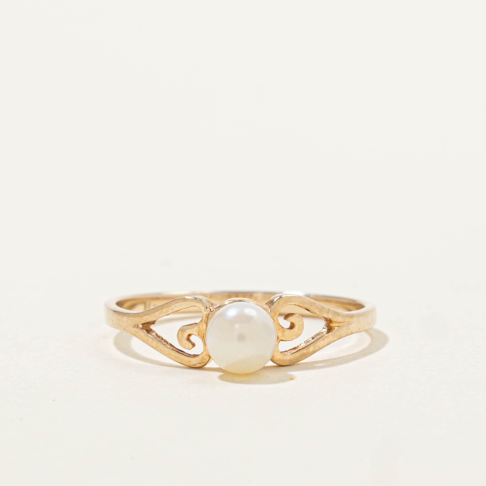 10k Pearl Openwork Ring | SZ 4.75