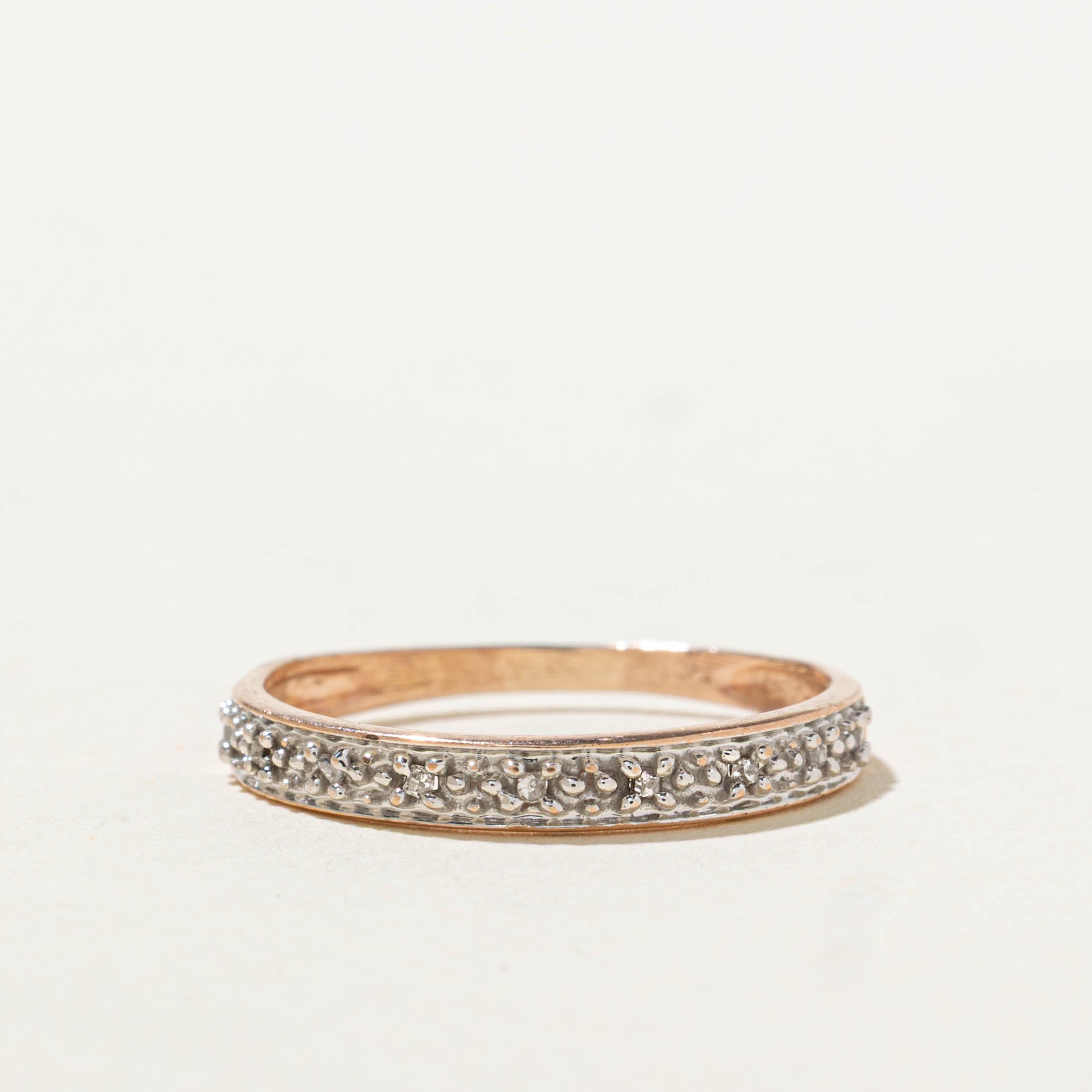 10k Illusion Set Semi Eternity Diamond Band | SZ 4.75