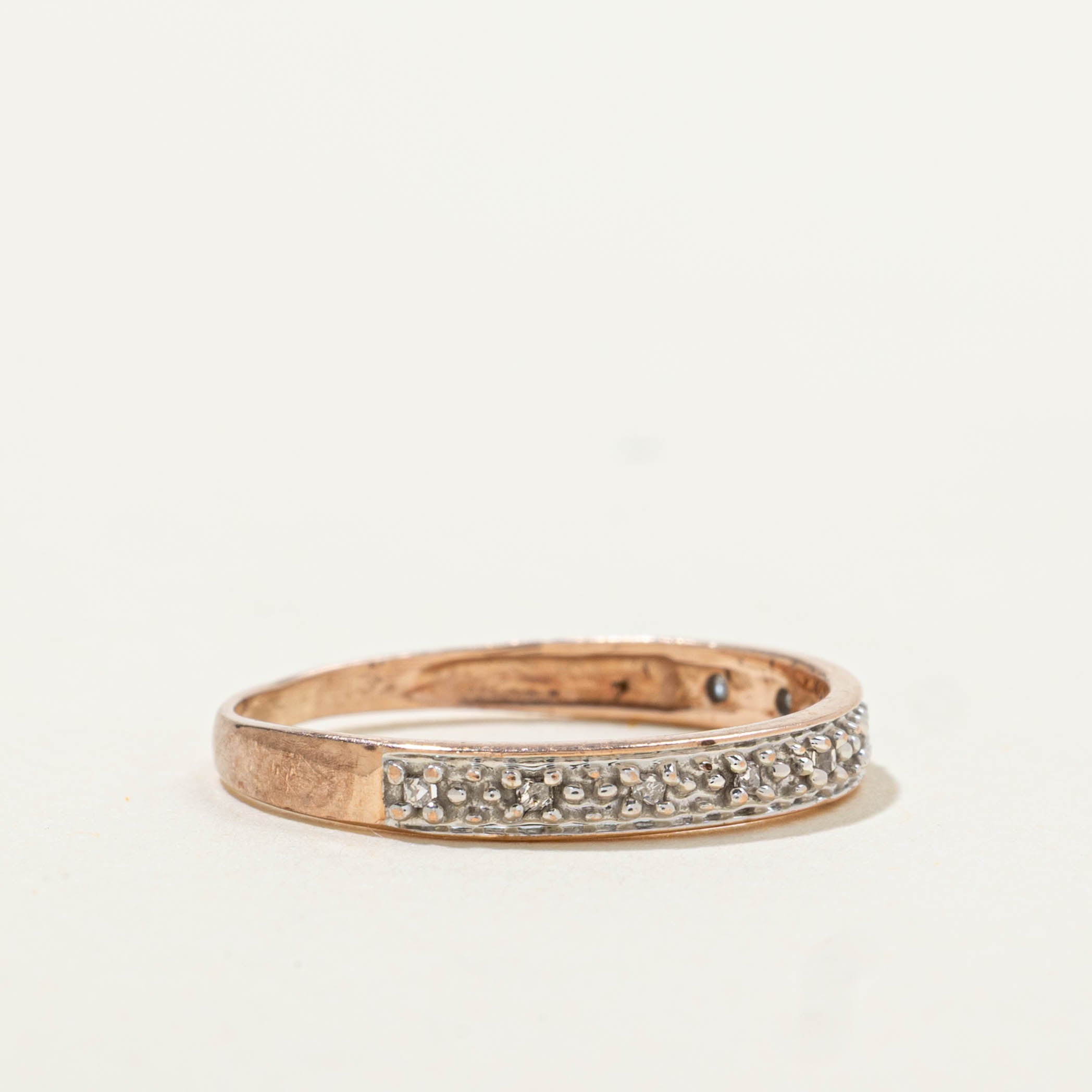 10k Illusion Set Semi Eternity Diamond Band | SZ 4.75