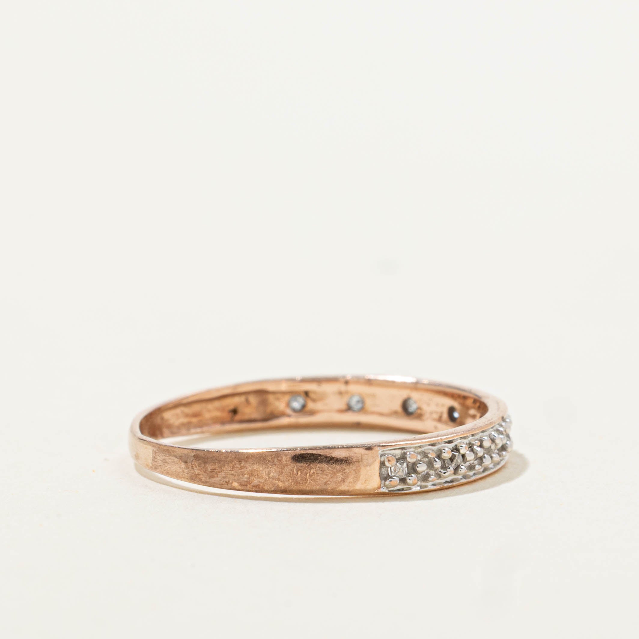 10k Illusion Set Semi Eternity Diamond Band | SZ 4.75